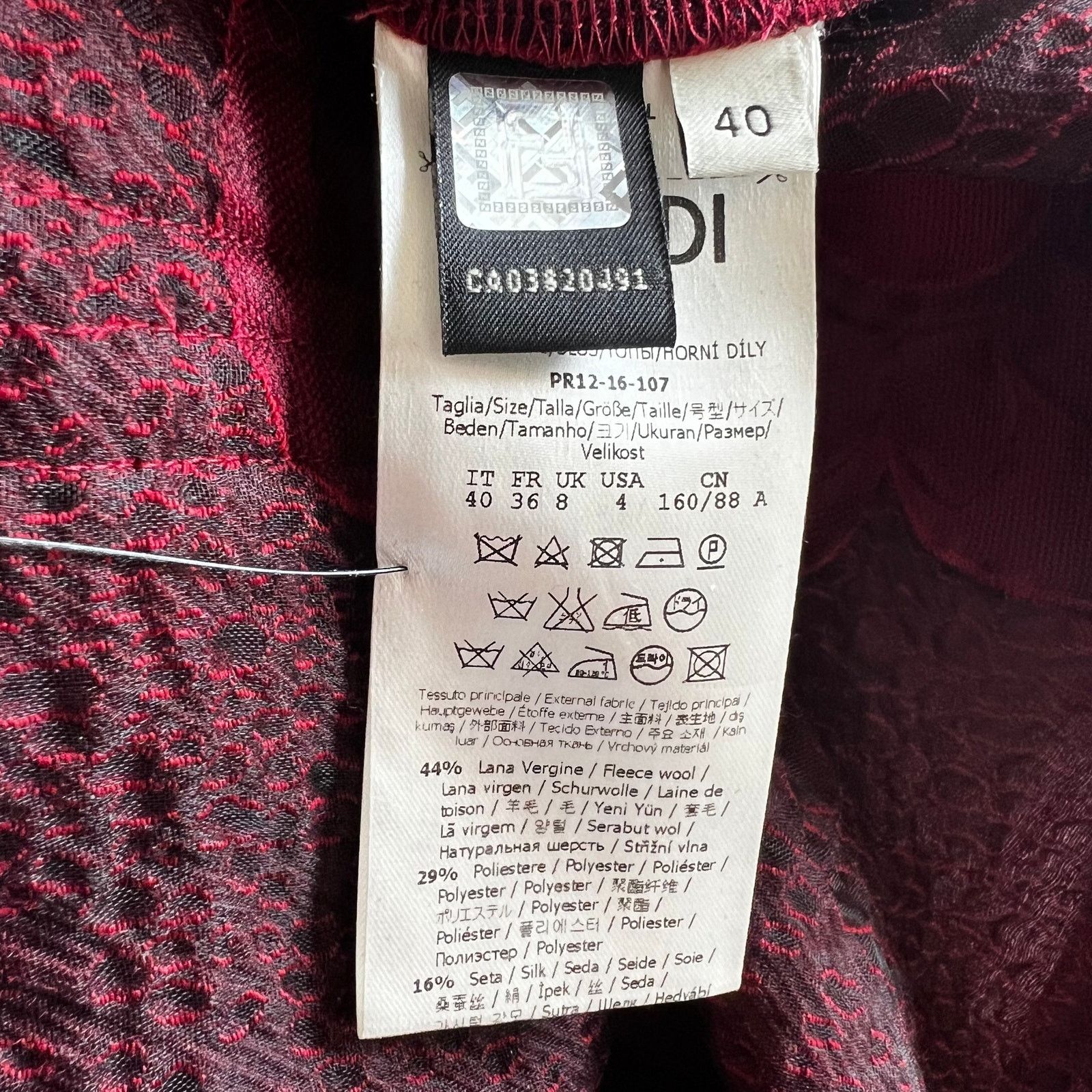 Fendi FENDI Crew Neck Button-Up Top, Small/US4/IT40 Size S / US 4 / IT 40 - 10 Thumbnail