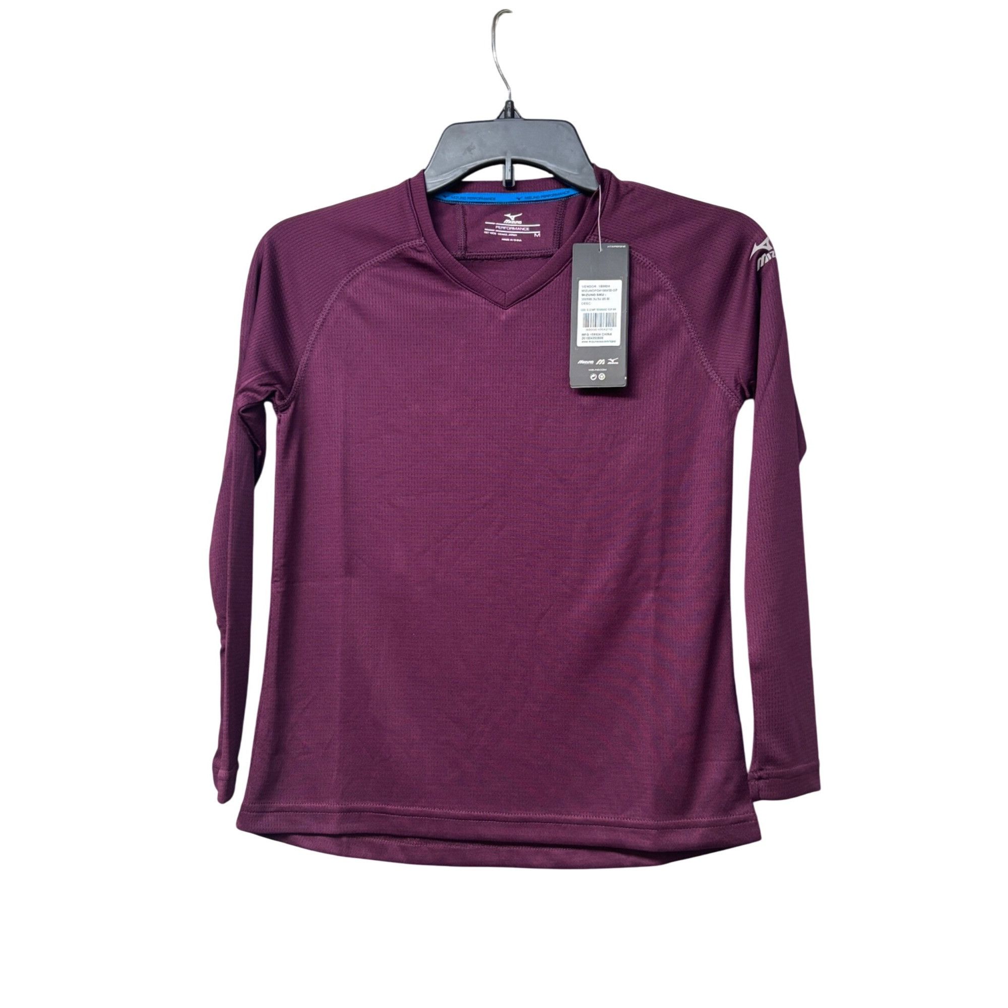 Mizuno Mizuno Girls' Comp Training Top, Maroon, Sz. M Size M / US 6-8 / IT 42-44 - 12 Thumbnail