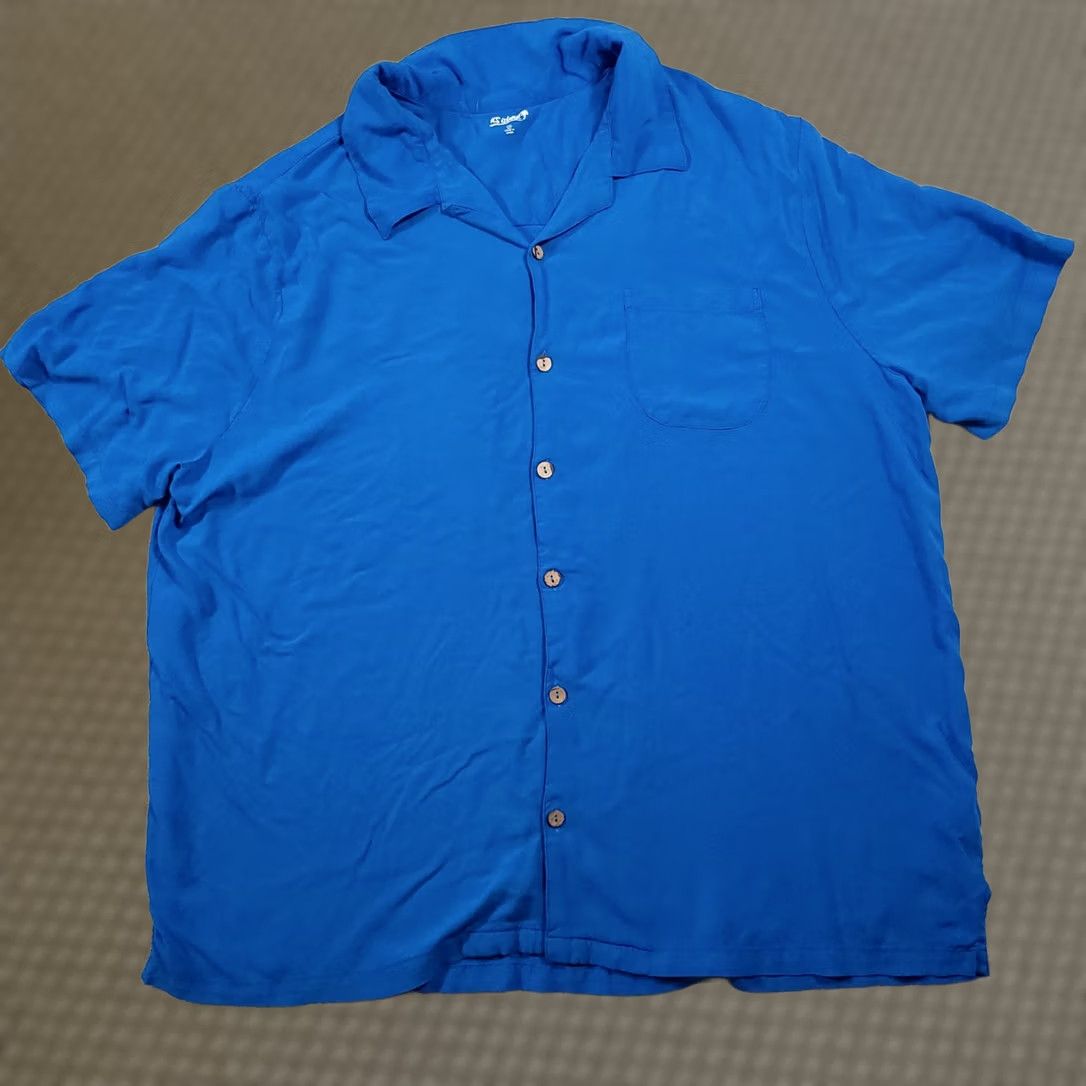 Vintage VINTAGE KS ISLAND Hawaiian Shirt Mens 3XL King Size Blue Rayon Button Up Short Sleeve Size US XXL / EU 58 / 5 - 1 Thumbnail