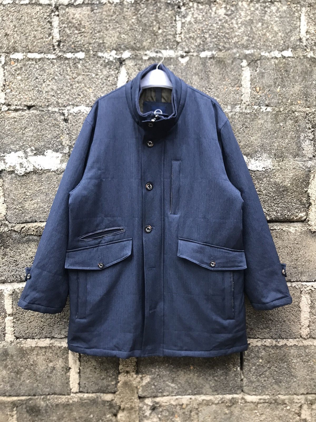 BARNS OUTFITTERS × Japanese Brand × Sergio Tacchini 🌟Sergio Tacchini Indigo Barn Coat Jacket Size US L / EU 52-54 / 3 - 1 Thumbnail