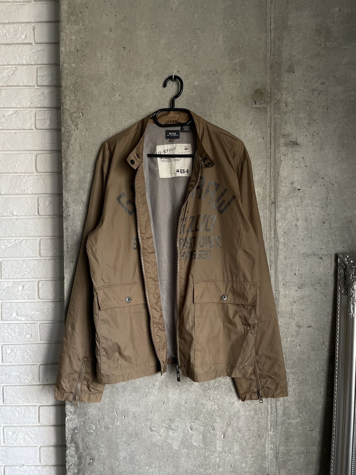 Japanese Brand Gstar Raw Nylon Light Jacket Big Logo Zip Hypebeast Y2k Size US XL / EU 56 / 4 - 10 Thumbnail