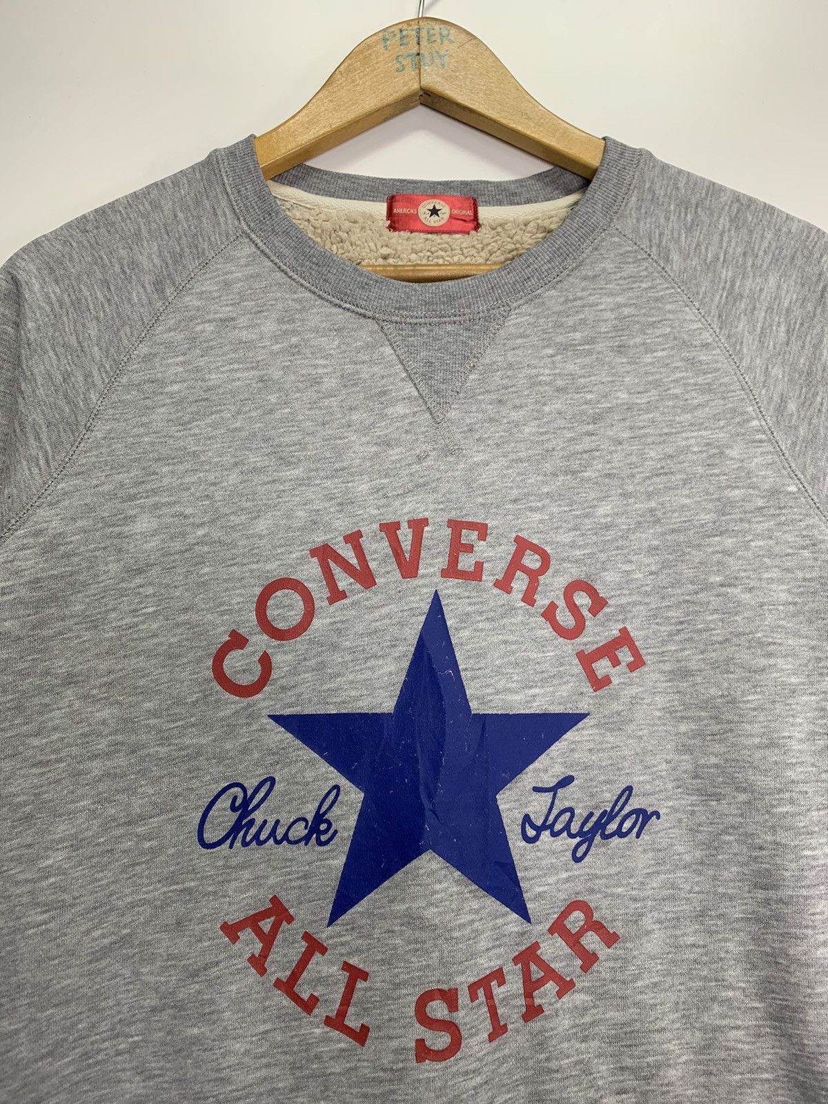 Converse × Vintage Vintage Converse Big Logo Sweater Size US L / EU 52-54 / 3 - 3 Thumbnail