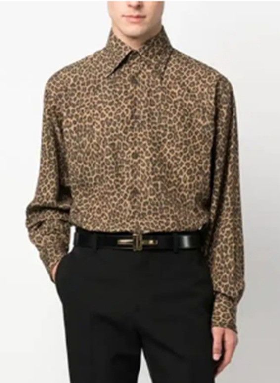 Tom Ford o1loc1c1224 94YSBE Leopard Shirt in Leopard Size US L / EU 52-54 / 3 - 1 Preview