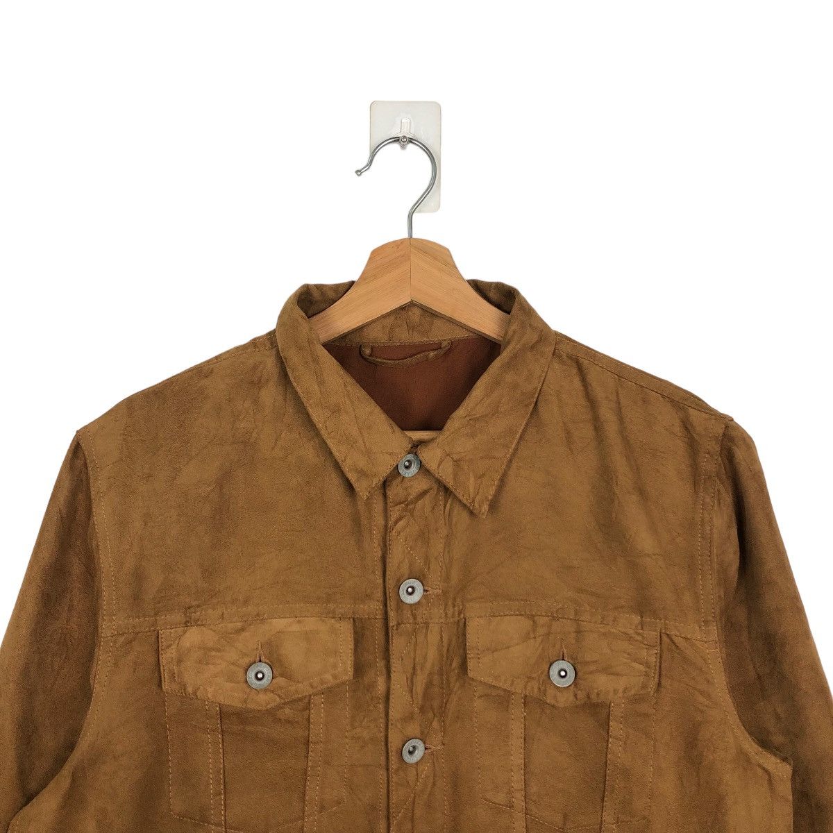 Japanese Brand 🔥VINTAGE SUEDE LEATHER CROPPED JACKET GU JAPAN ISSEY MIYAKE Size US L / EU 52-54 / 3 - 2 Thumbnail