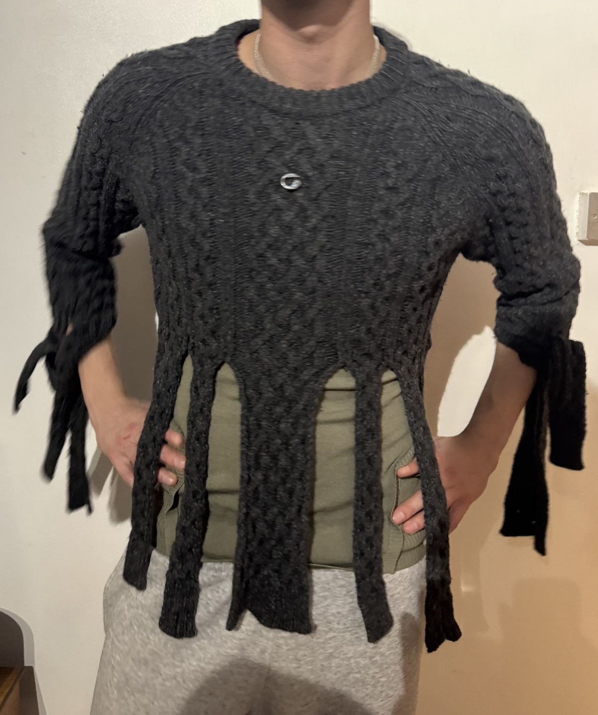 Coperni COPERNI KNIT DECONSTRUCTED SWEATER Size US M / EU 48-50 / 2 - 2 Thumbnail