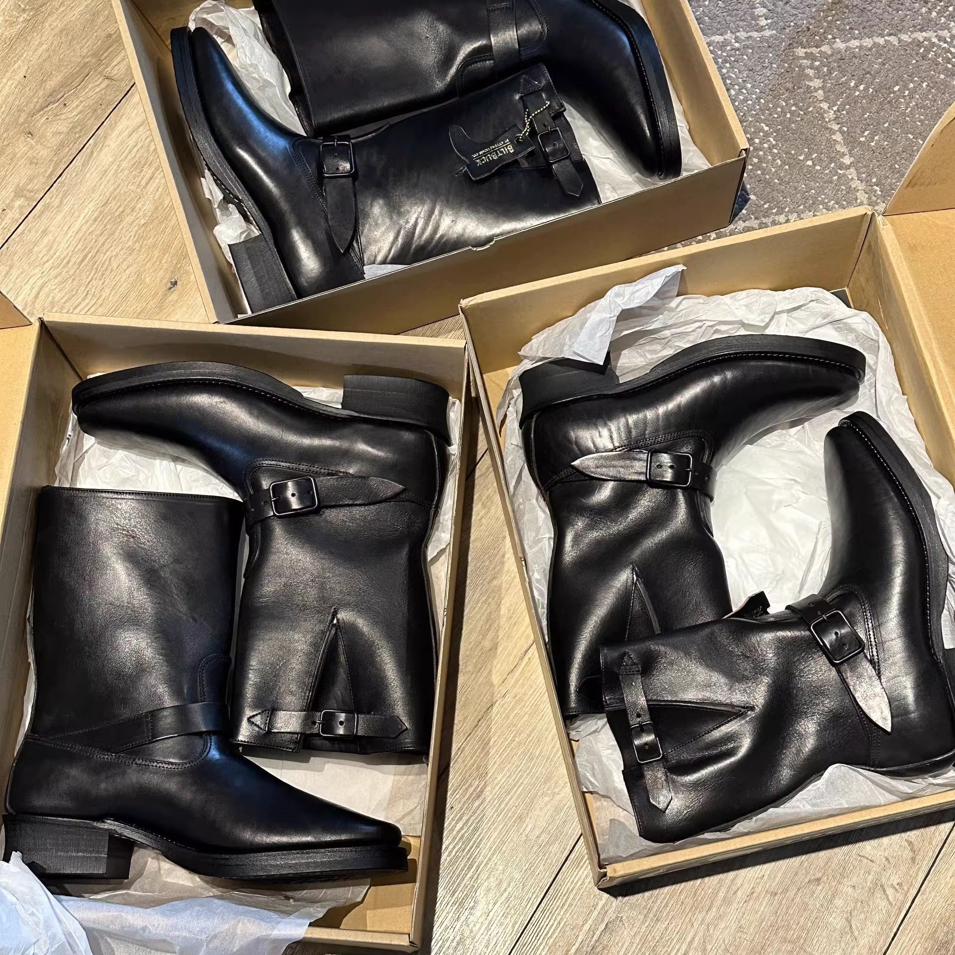 ATTRACTIONS The Pioneer Horsehide Engineer Boots Size US 6.5 / EU 39-40 - 3 Thumbnail
