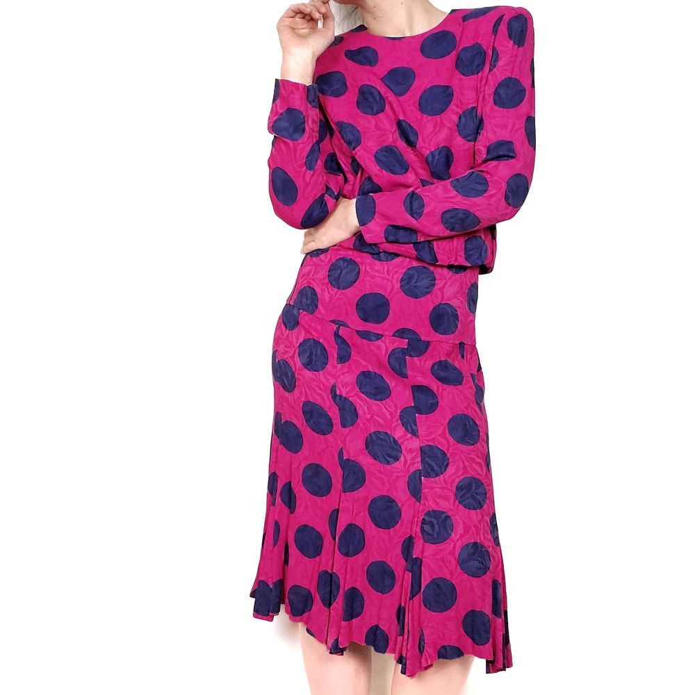 Saks Fifth Avenue Saks Fifth Ave Vintage 80s Polka Dot Dress M Size M / US 6-8 / IT 42-44 - 11 Thumbnail