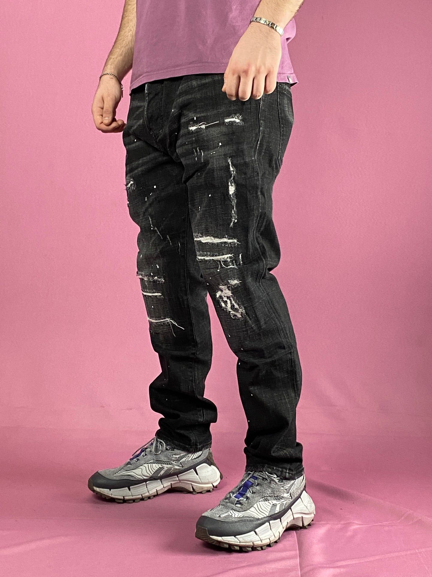 Dsquared2 × Vintage Dsquared2 Black Denim Vintage Men's Tidy Biker Jeans - XL Size US 38 / EU 54 - 1 Thumbnail