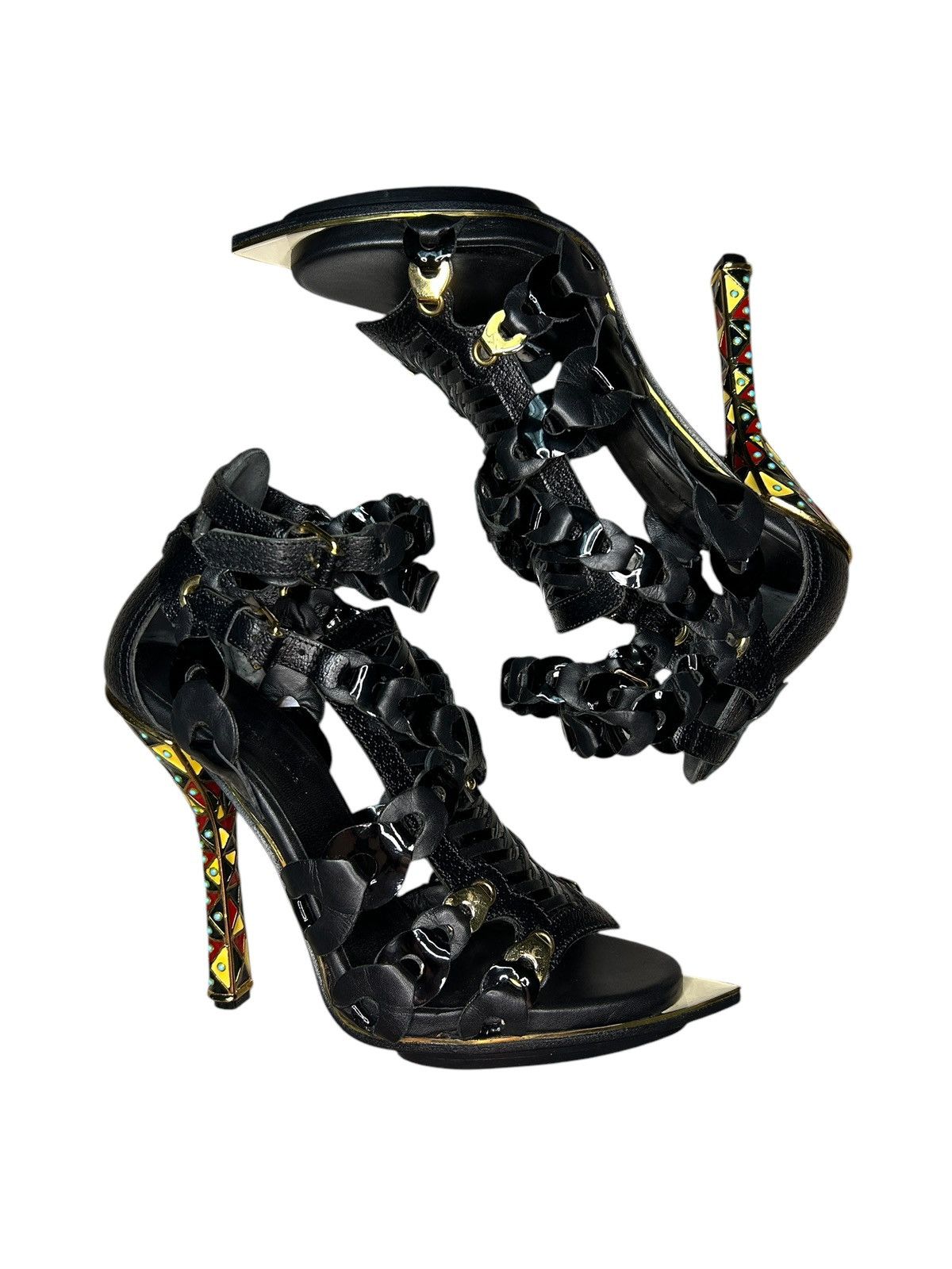Balenciaga S/S 08 Nicolas Ghesquière Gladiator Heels Size US 8 / IT 38 - 7 Thumbnail