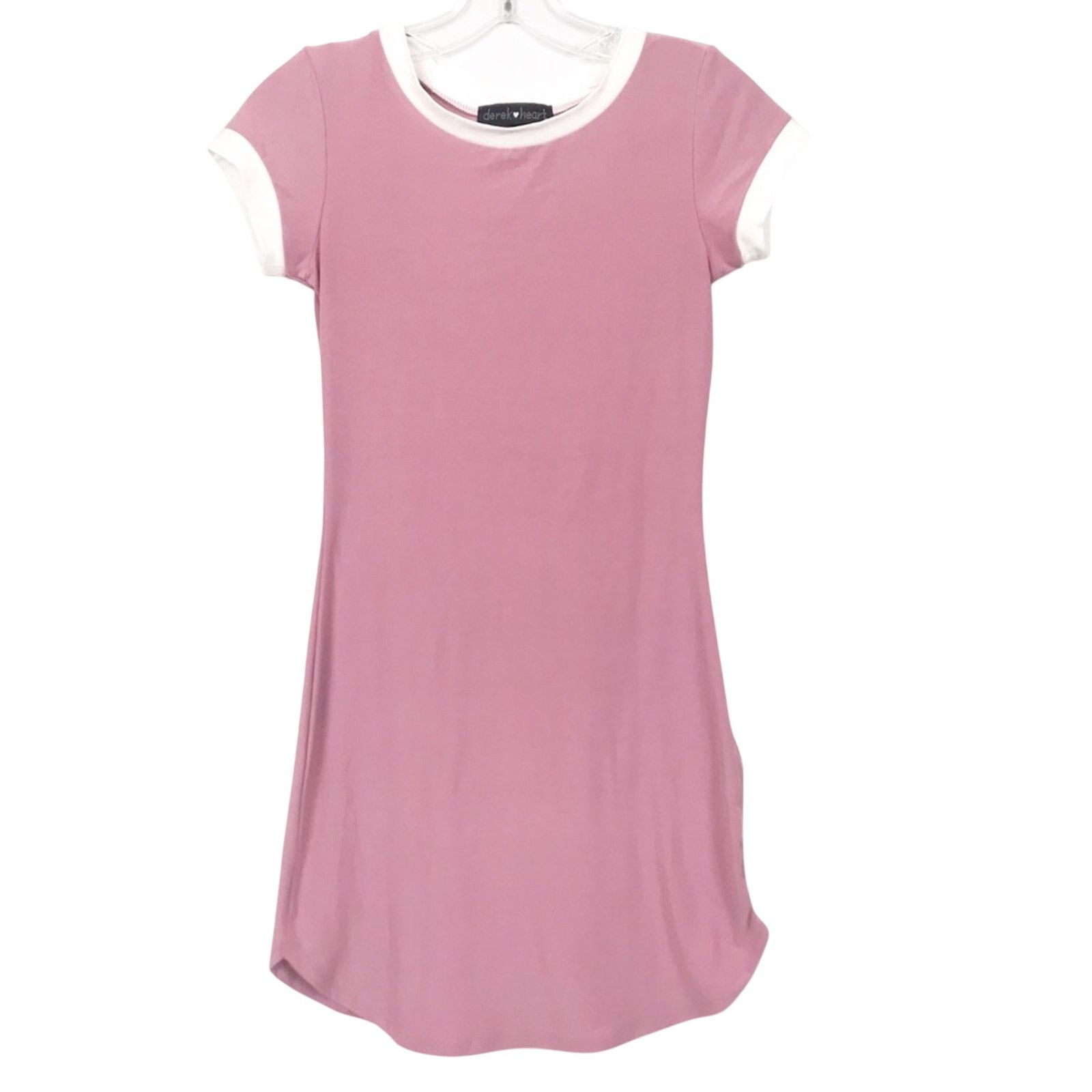 Other Derek Heart Pink Ringer T-Shirt Dress Size S / US 4 / IT 40 - 6 Thumbnail