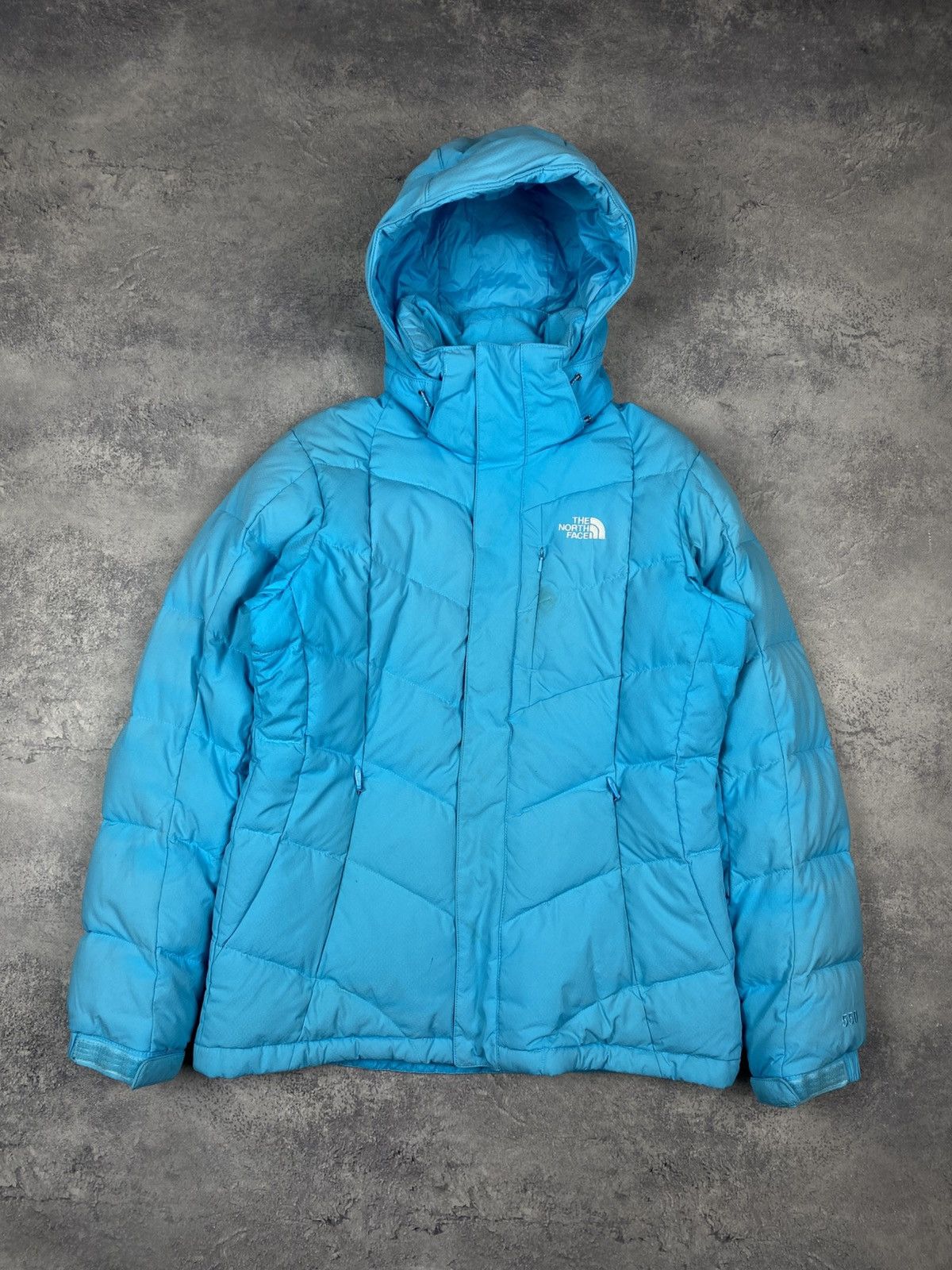 The North Face The North Face 550 Puffer Jacket Blue Fill Hooded Snow Ski Size M / US 6-8 / IT 42-44 - 2 Thumbnail