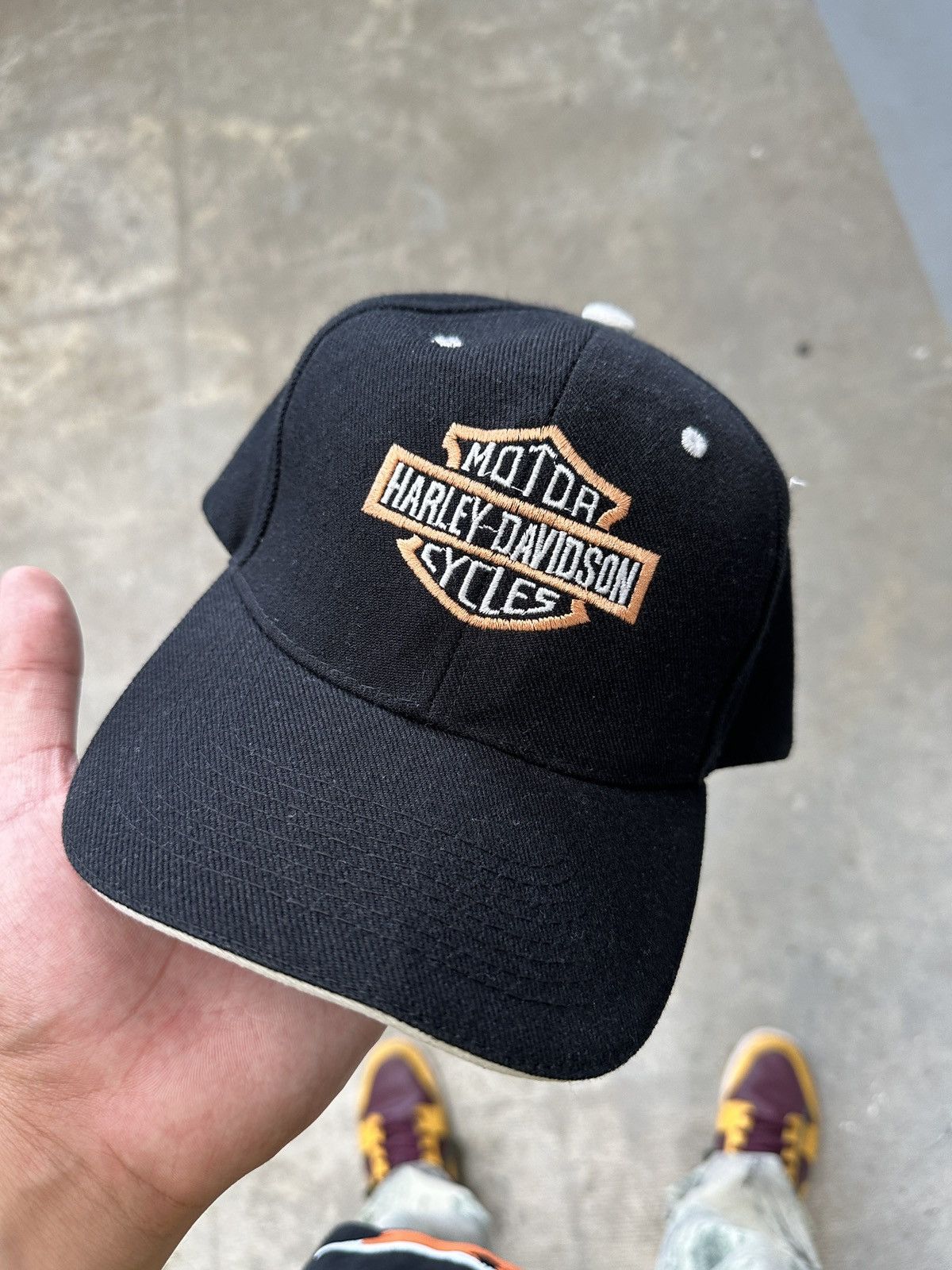 Harley Davidson × Vintage Vintage Y2K Harley Davidson Embroidered Strapback Hat Size ONE SIZE - 1 Thumbnail