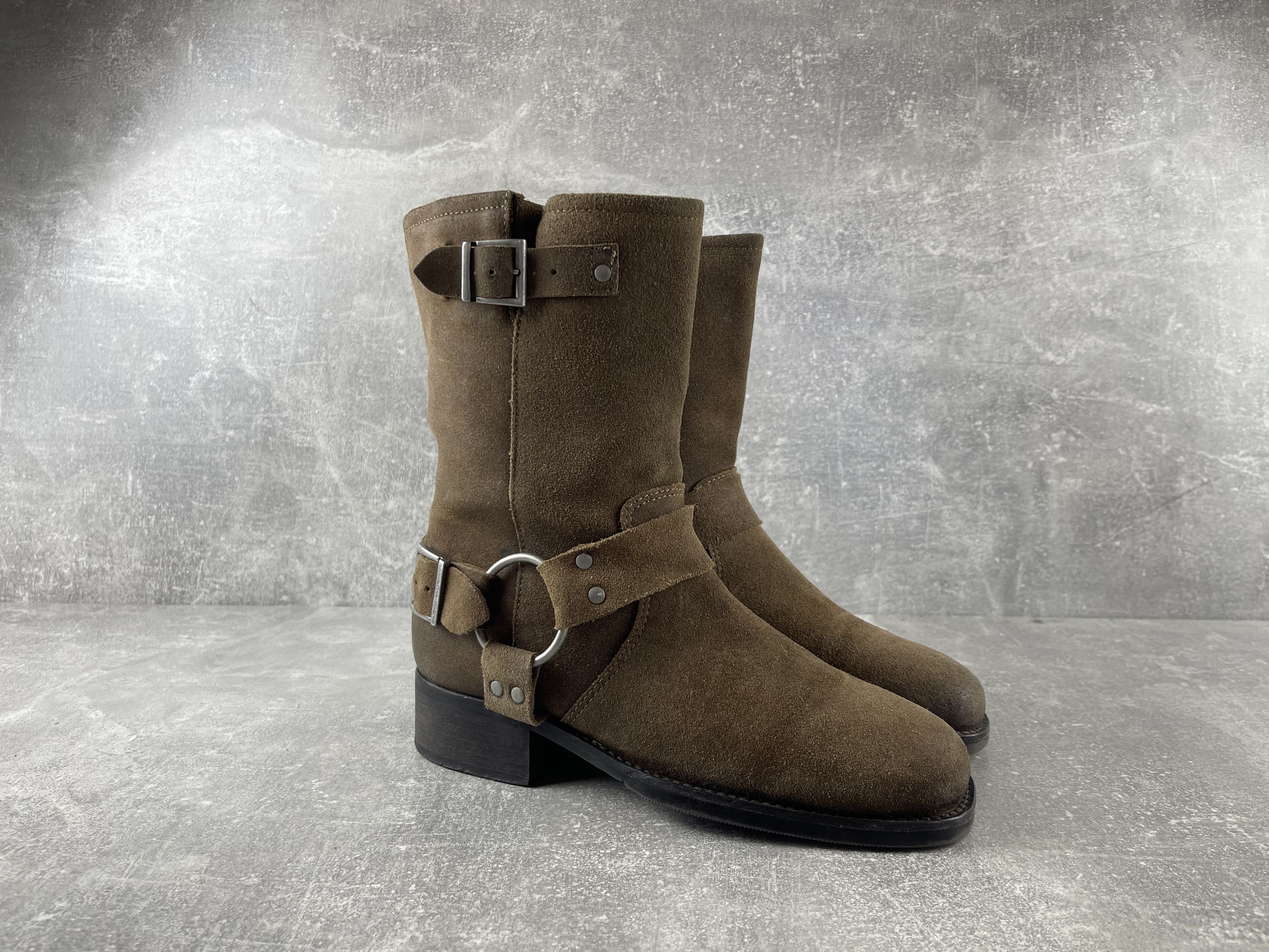 Ma+ Cowboy western avant garde suede biker harness boots Size US 8 / IT 38 - 1 Thumbnail