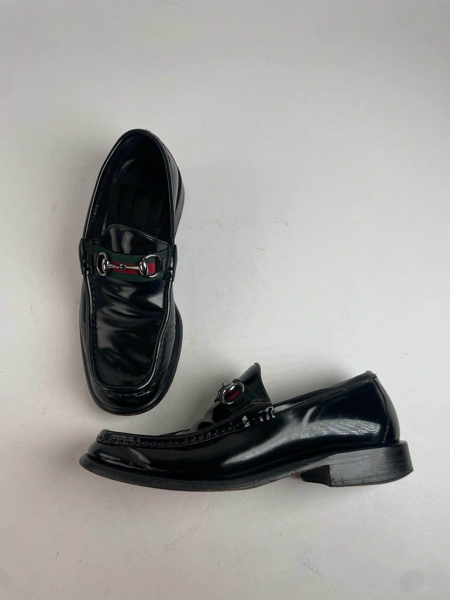 Gucci Vintage Mens Patent Leather Horsebit Loafer EU41 Size US 8 / EU 41 - 1 Thumbnail