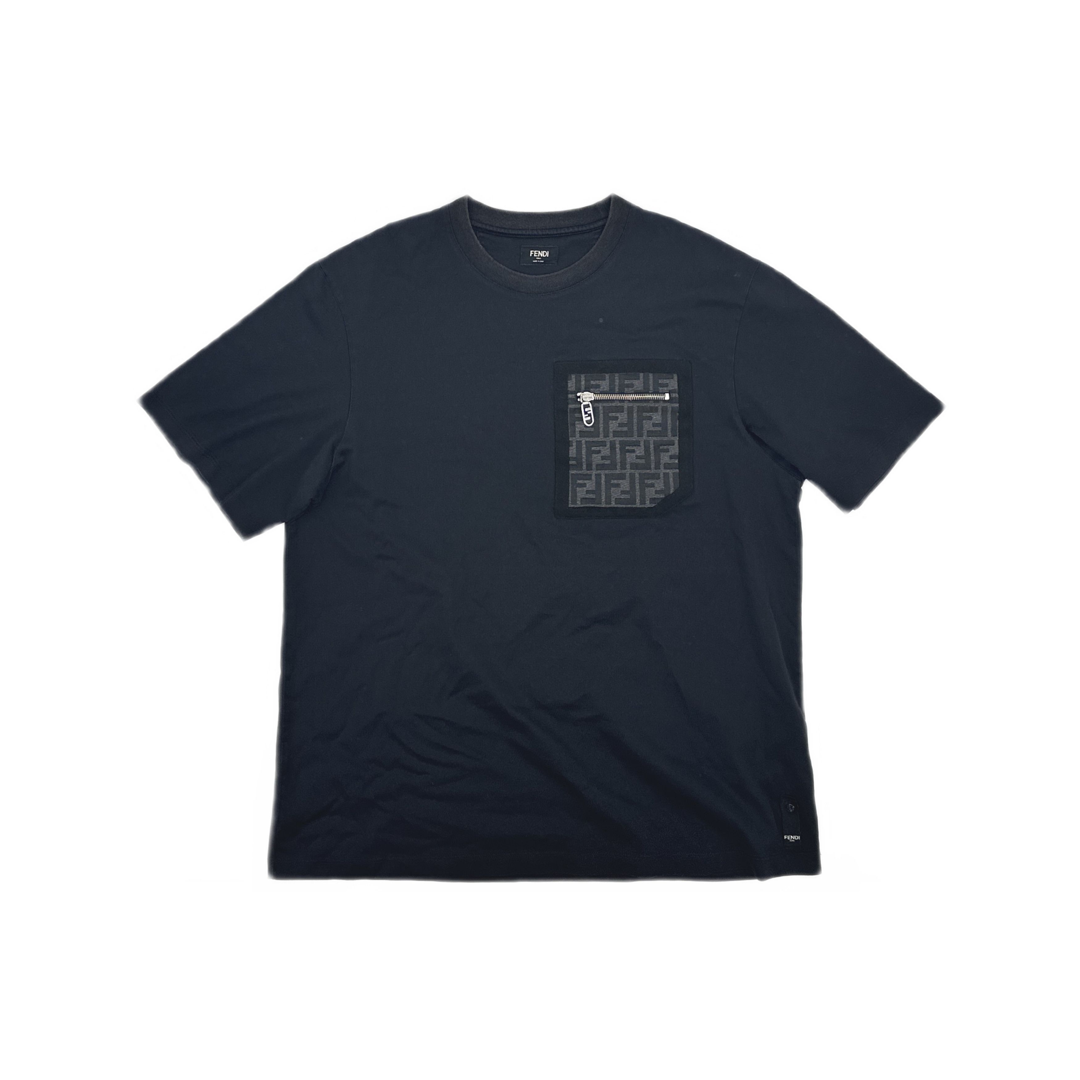 Fendi Fendi FF Monogram Pocket T-Shirt Size L Size US L / EU 52-54 / 3 - 1 Thumbnail