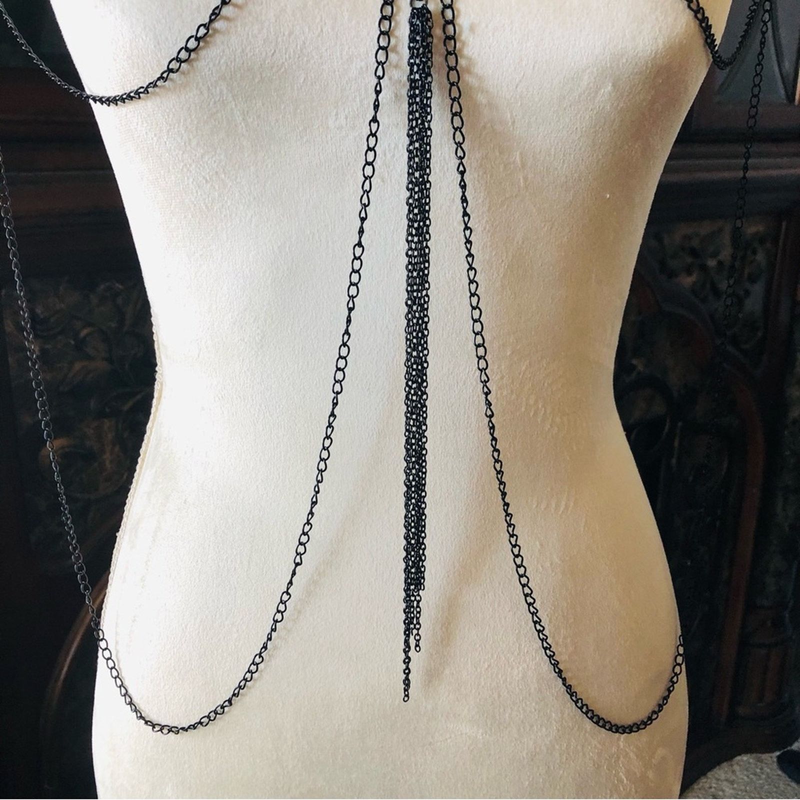 Jewelry Wide lace neckline fringe body jewelry elegant NIP Size ONE SIZE - 4 Thumbnail