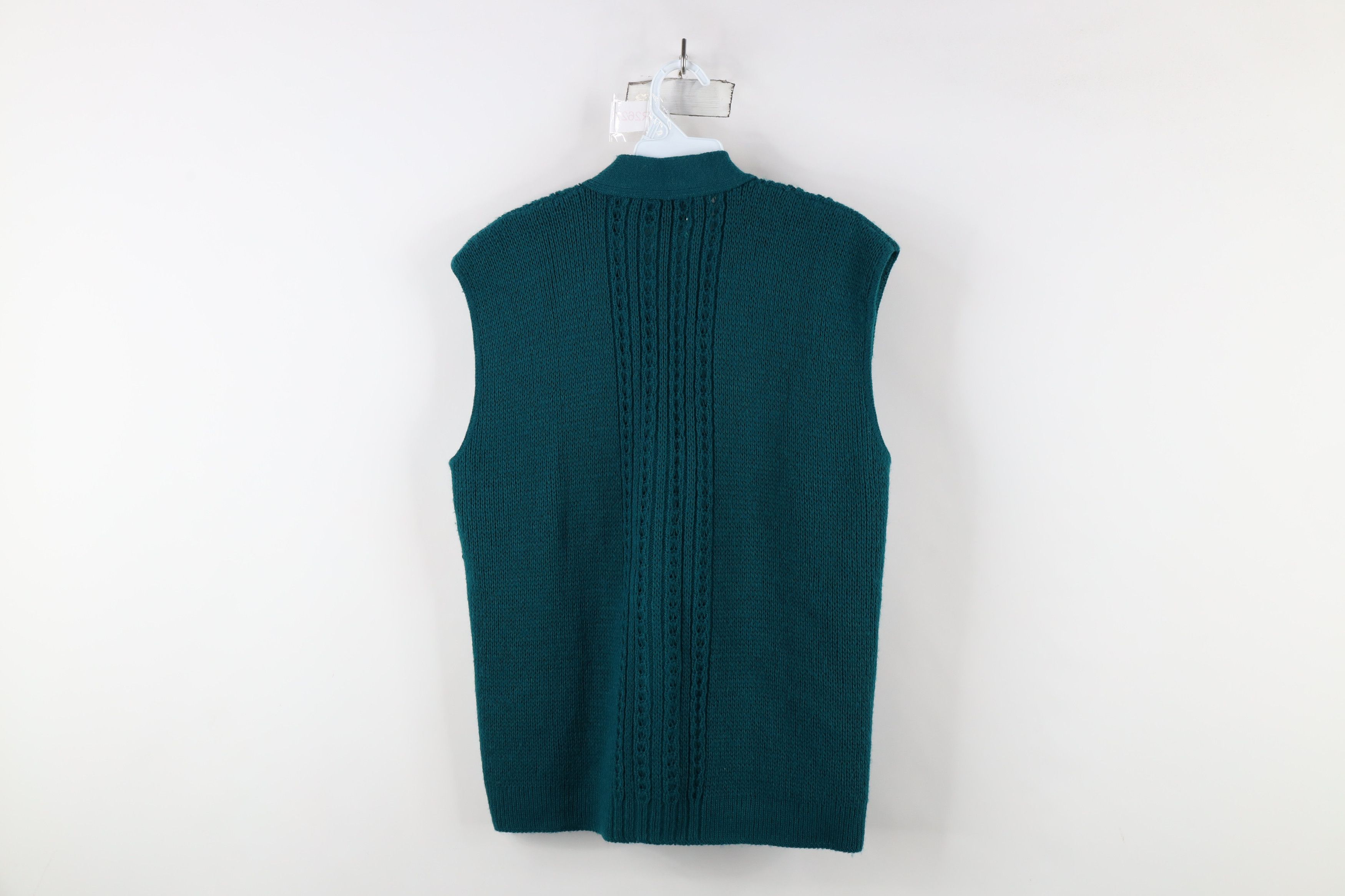 Vintage Vintage 70s Streetwear Cable Knit Cardigan Sweater Vest USA Size L / US 10 / IT 46 - 7 Thumbnail