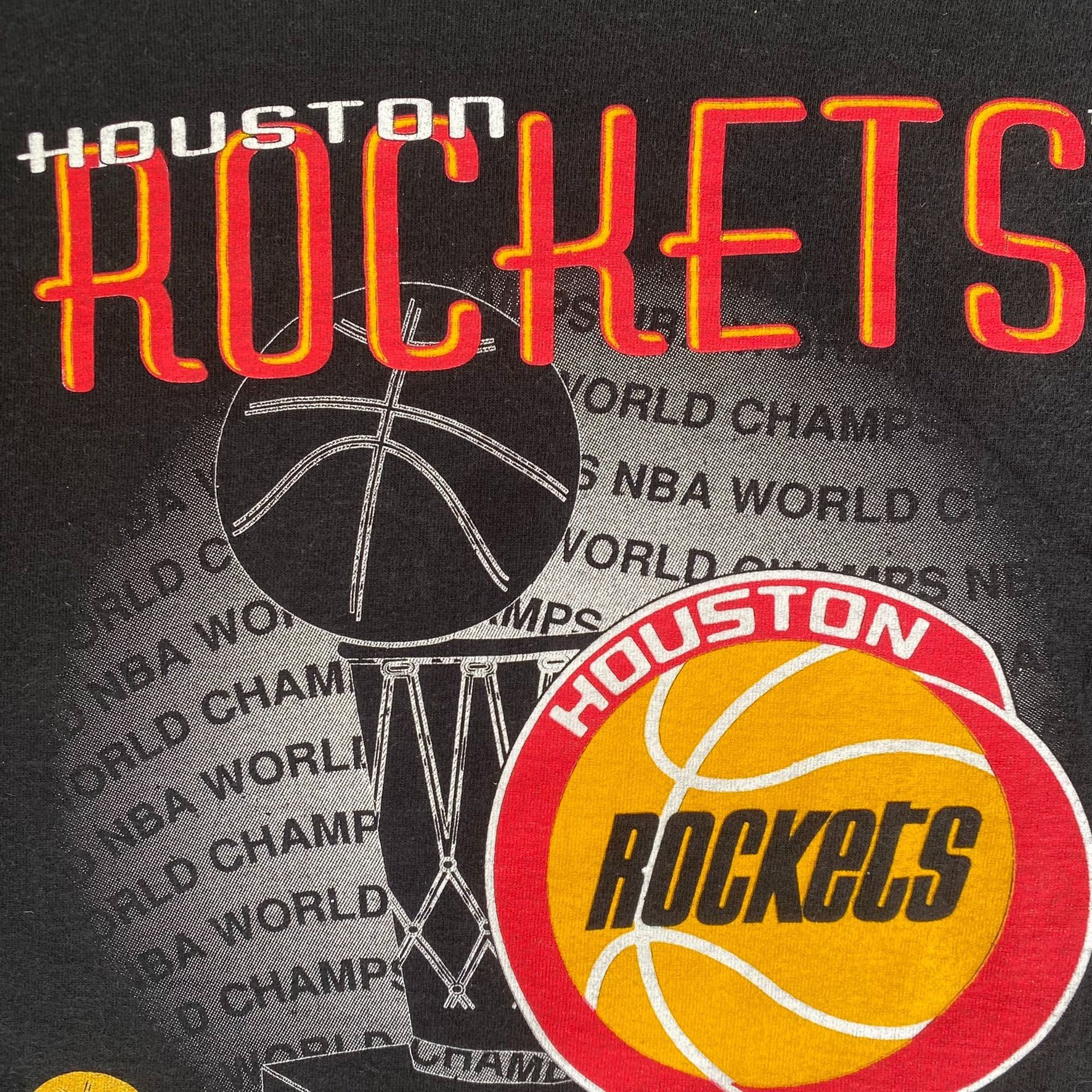 NBA Vintage 90s Houston Rockets Shirt Black NBA Champions Tee Size US L / EU 52-54 / 3 - 4 Thumbnail