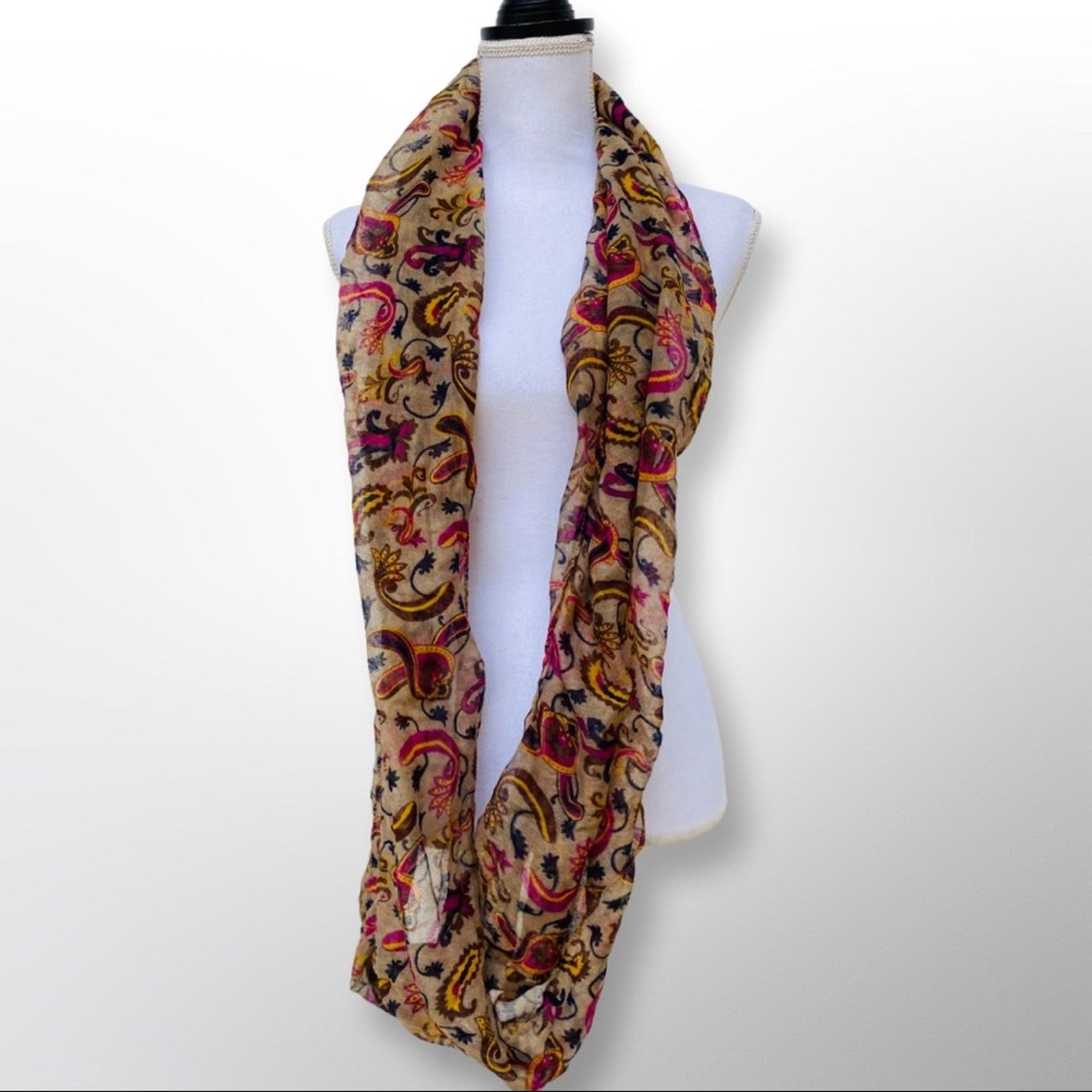 Other Unbranded Paisley Infinity Scarf Size ONE SIZE - 2 Thumbnail