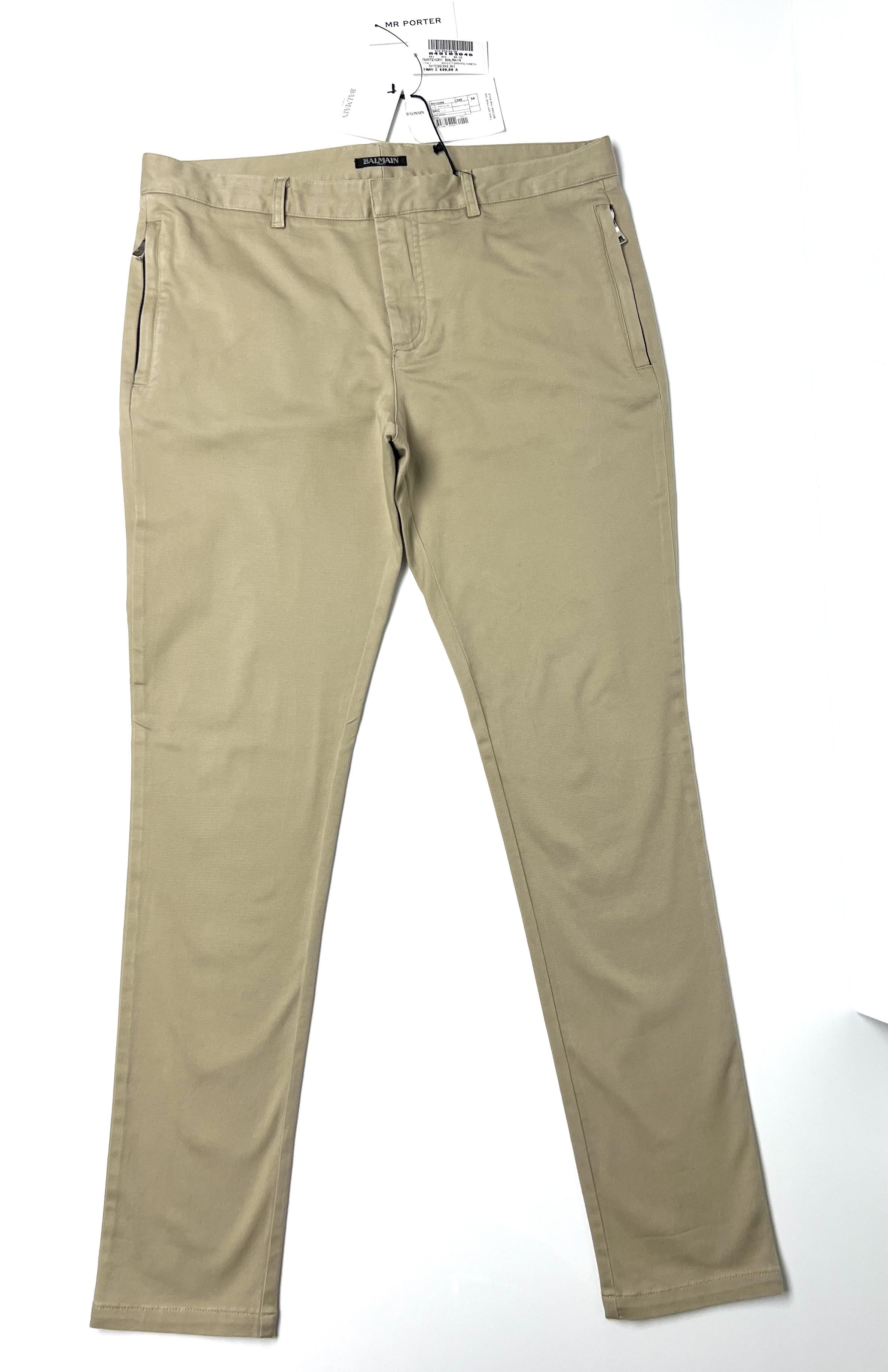 Balmain 690€ BALMAIN PARIS COTTON BLEND CASUAL PANTS MADE IN ITALY Size US 38 / EU 54 - 2 Thumbnail