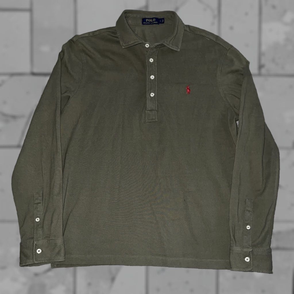 Ralph Lauren Ralph Lauren Polo Mens Long Sleeve Polo Green L Size US L / EU 52-54 / 3 - 1 Thumbnail