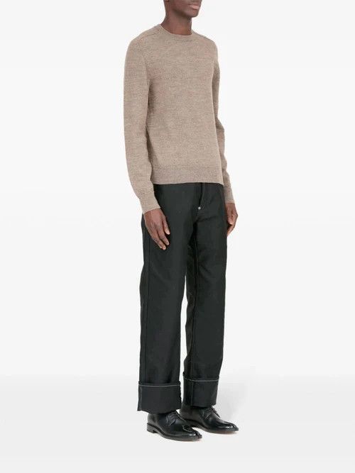 Maison Margiela o1s22i1n1024 Contrast Patch Pullover Sweater in Brown Size US XL / EU 56 / 4 - 3 Thumbnail