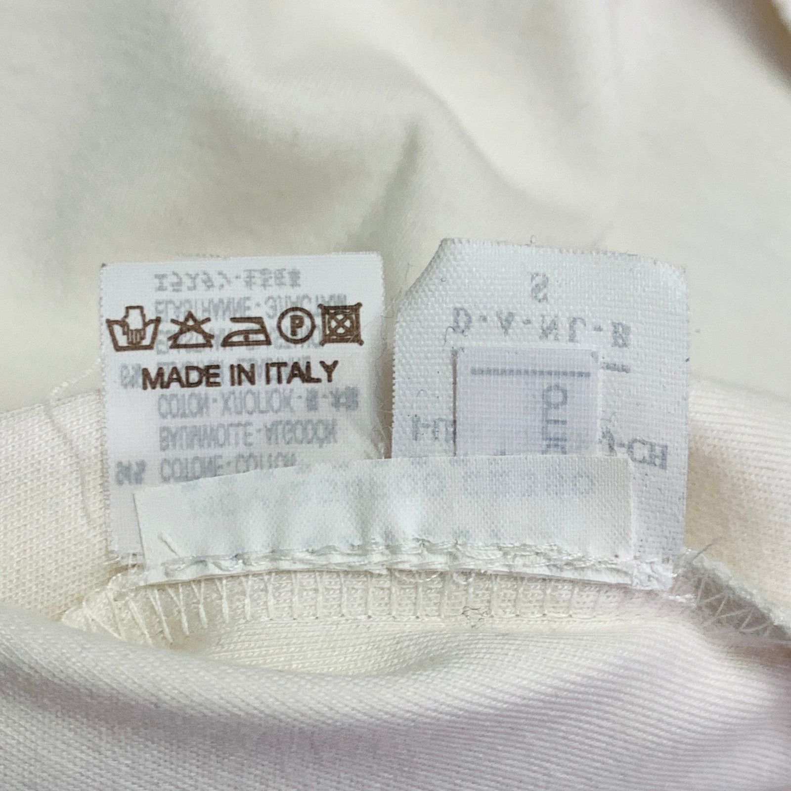 Brunello Cucinelli M Cream Cotton Blend Short Sleeve Peplum Casual Top Size M / US 6-8 / IT 42-44 - 10 Thumbnail
