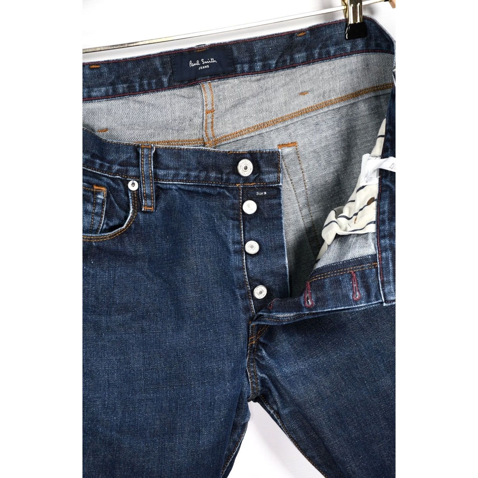 Paul Smith Paul Smith Jeans Button Fly Men's Straight Jeans size 36R Blue Denim Cotton Regular 36R 30in Inseam Mens Jeans 36 R Vintage? No Size US 36 / EU 52 - 3 Thumbnail