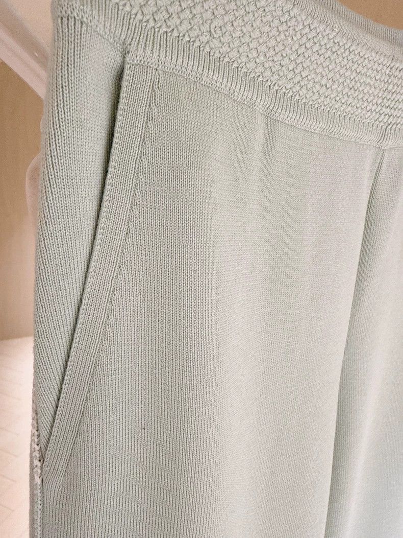 Loro Piana LORO PIANA Light blue wide leg knit trousers Size 25" / US 0 / IT 36 - 5 Thumbnail