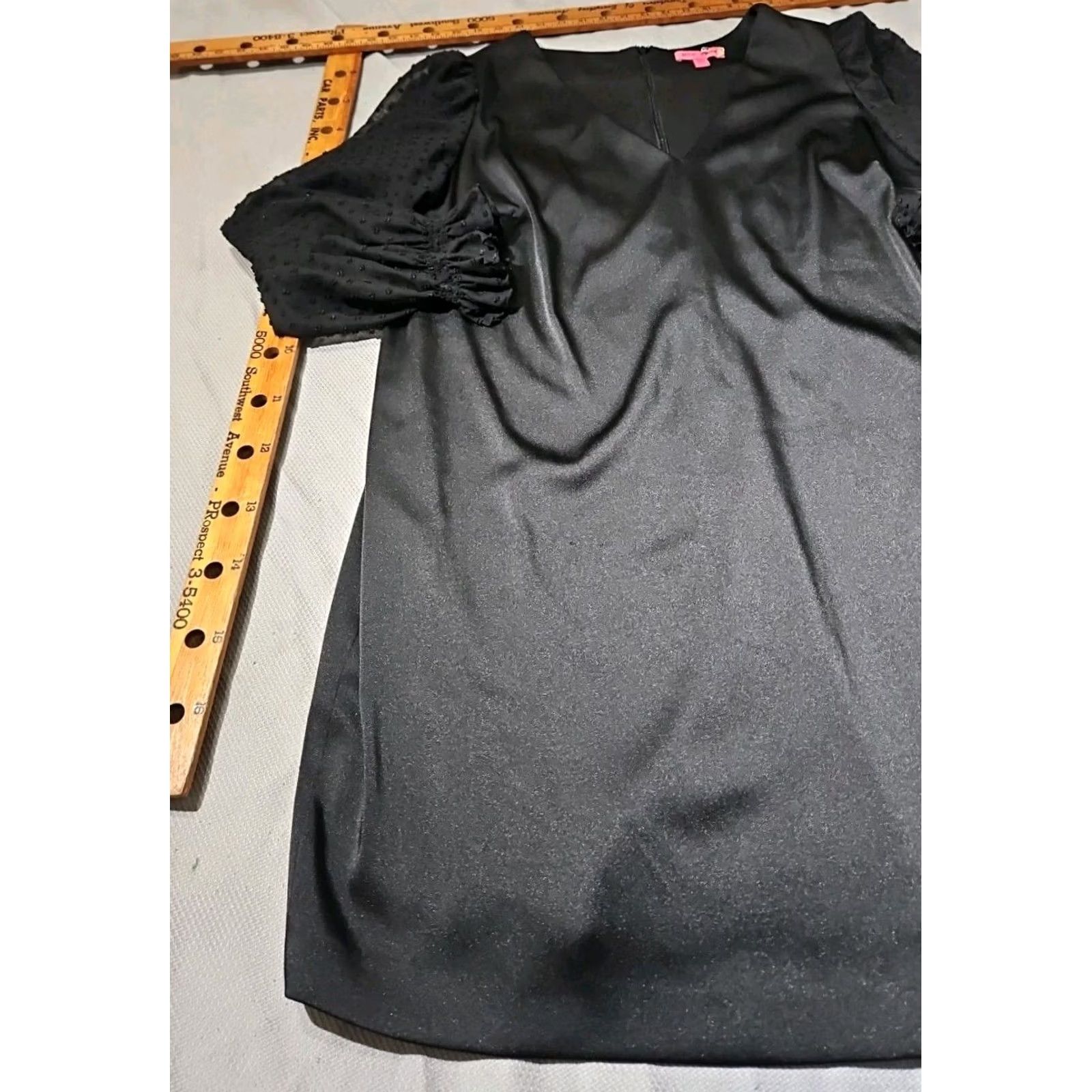 Betsey Johnson Betsey Johnson Dress Womens Plus Size 22w Black Sheer Sleeve Whimsigoth Midi Dress Size 3XL / US 20-22 - 4 Thumbnail
