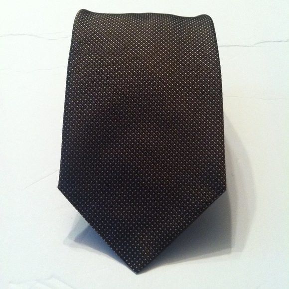 Faconnable FACONNABLE MENS BROWN 100%SILK NECK TIE WIDTH: 3 1/2" Size ONE SIZE - 1 Thumbnail