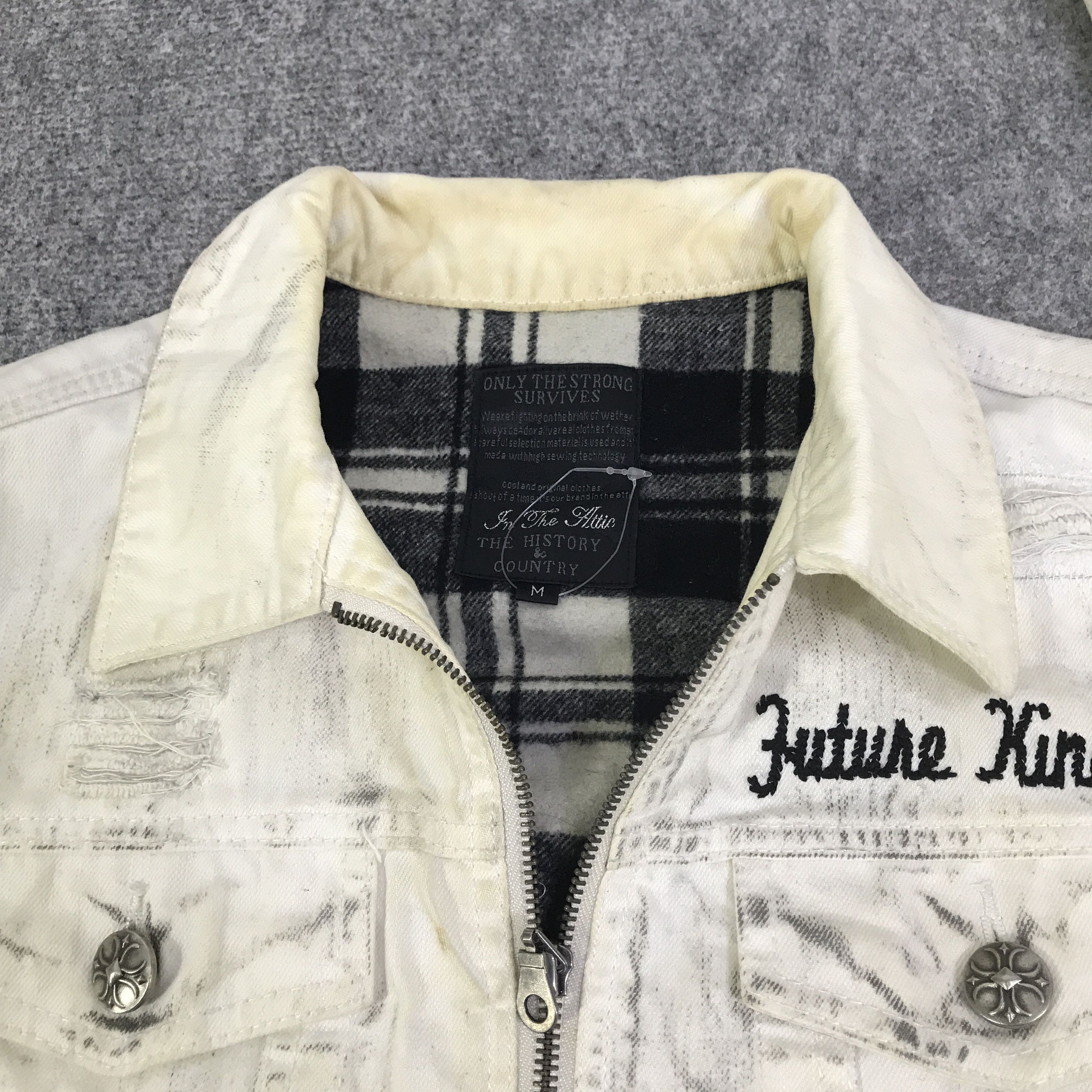 In The Attic y2k In the Attic punk future kings denim jacket K124B7 Size US M / EU 48-50 / 2 - 5 Thumbnail