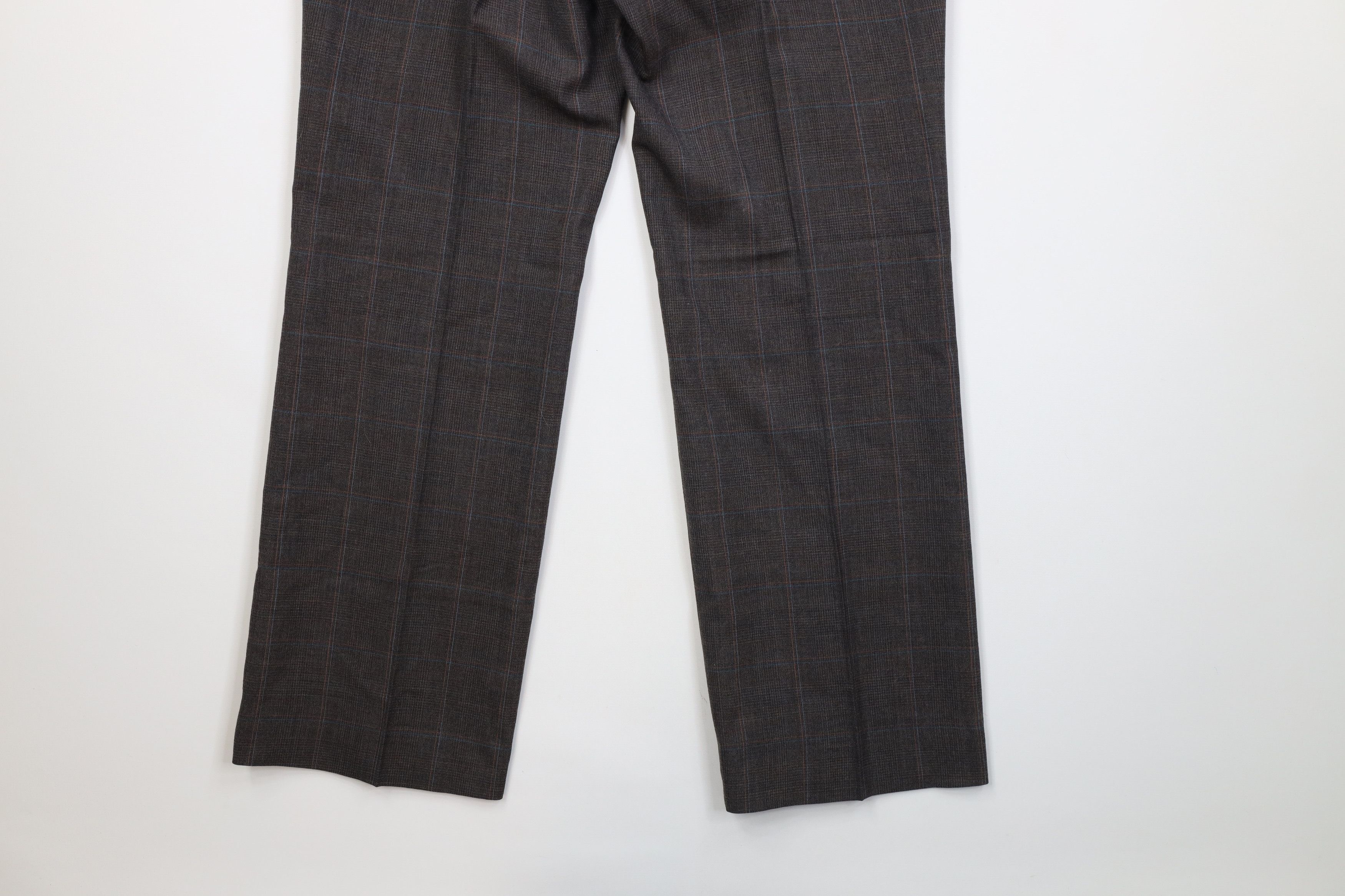 Vintage Vintage 70s Streetwear Flared Wide Leg Chino Pants Plaid USA Size US 34 / EU 50 - 13 Thumbnail