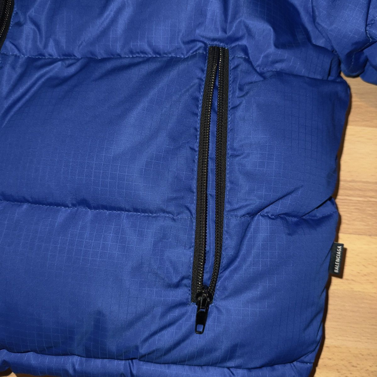 Balenciaga Balenciaga Blue Puffer Jacket with Hood Size US M / EU 48-50 / 2 - 3 Thumbnail
