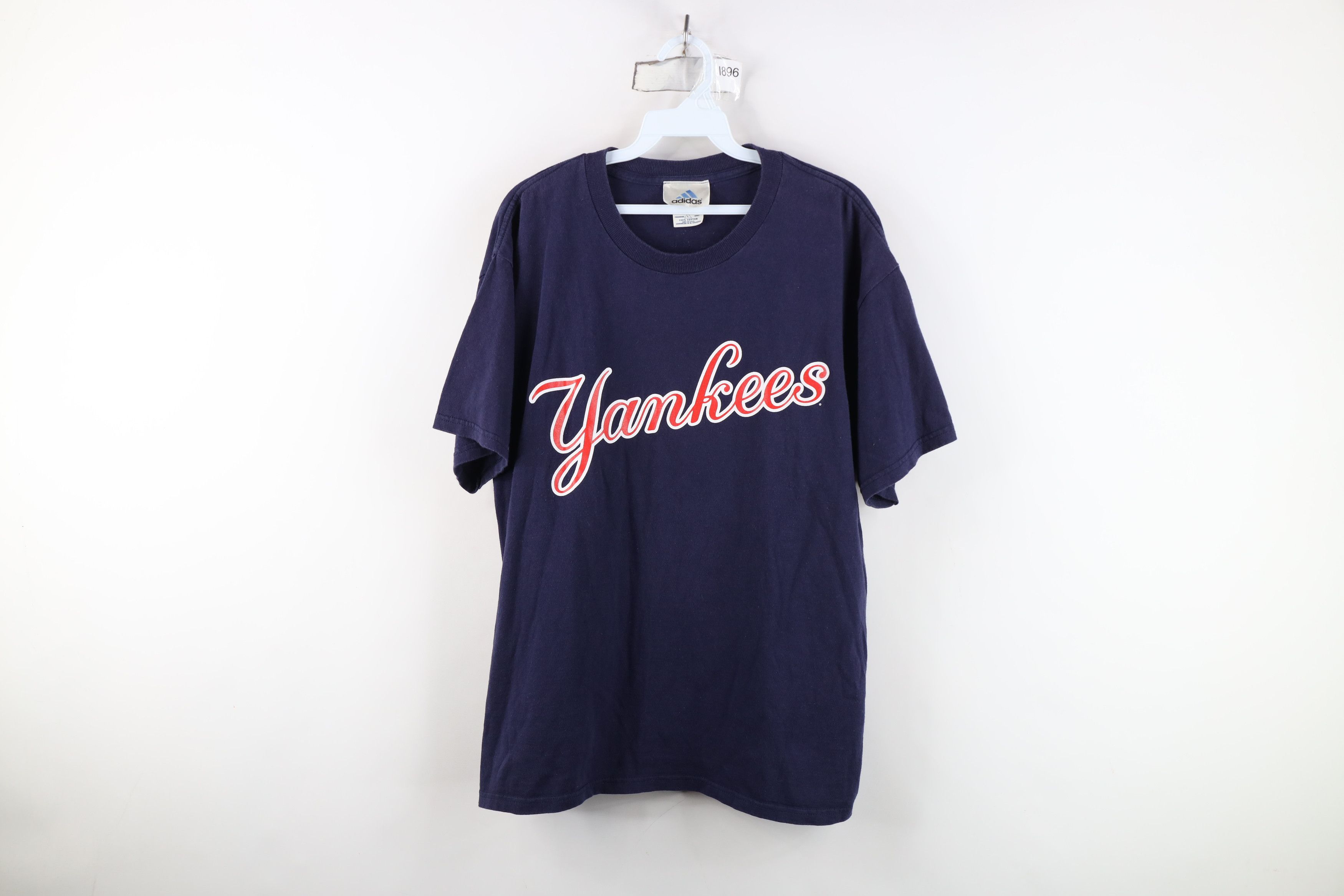 Adidas Vintage Y2K 2002 Adidas New York Yankees Baseball T-Shirt Size US L / EU 52-54 / 3 - 1 Thumbnail
