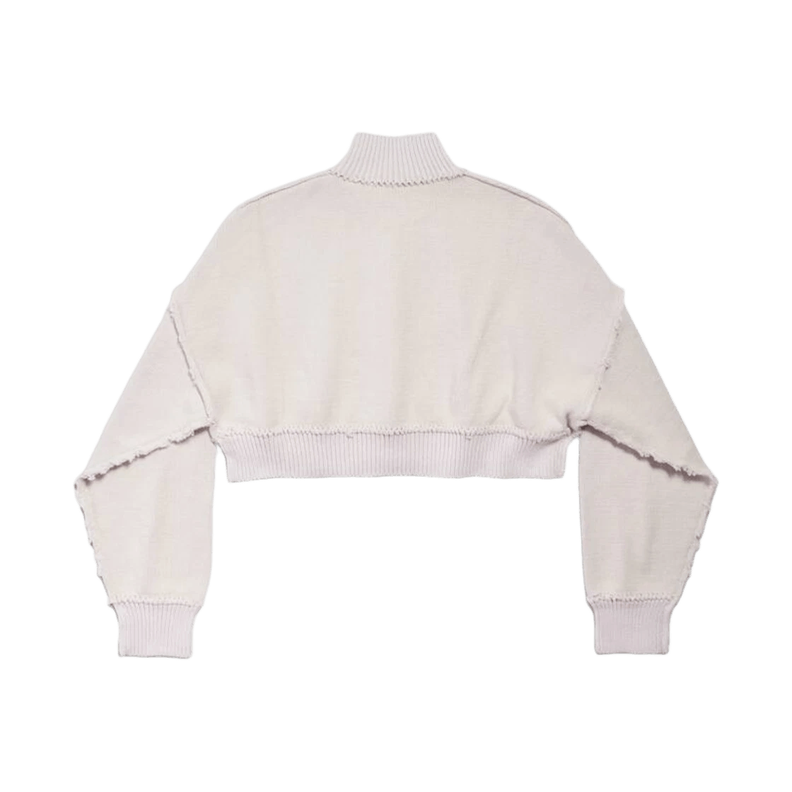 Balenciaga o1bcso1str0326 Large Crop Sweater in Off White Size XS / US 0-2 / IT 36-38 - 2 Thumbnail