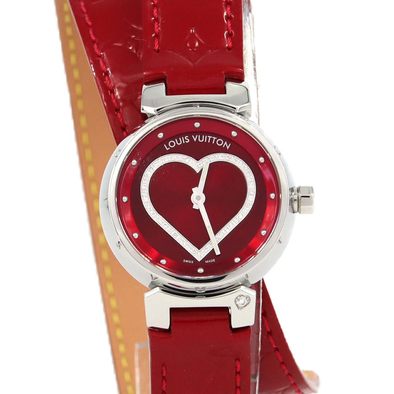 Louis Vuitton Louis Vuitton Louis Vuitton Tambour Heart Lug 1P Stainless Steel Metal Quartz Q121Z DUTY FREE for USA Size ONE SIZE - 1 Thumbnail
