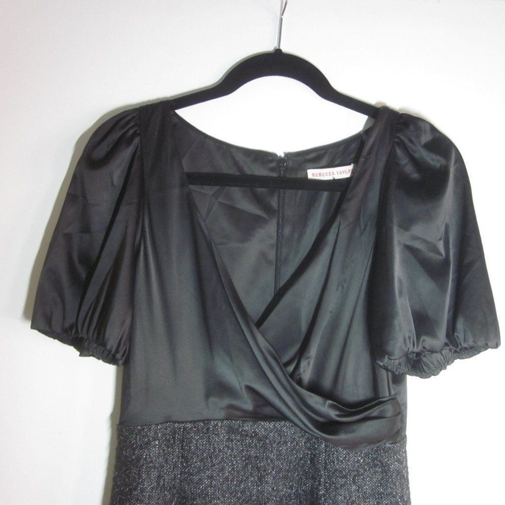 Rebecca Taylor Rebecca Taylor Dress Satiny Brown Top with Tweed Bottom Size Size M / US 6-8 / IT 42-44 - 9 Thumbnail