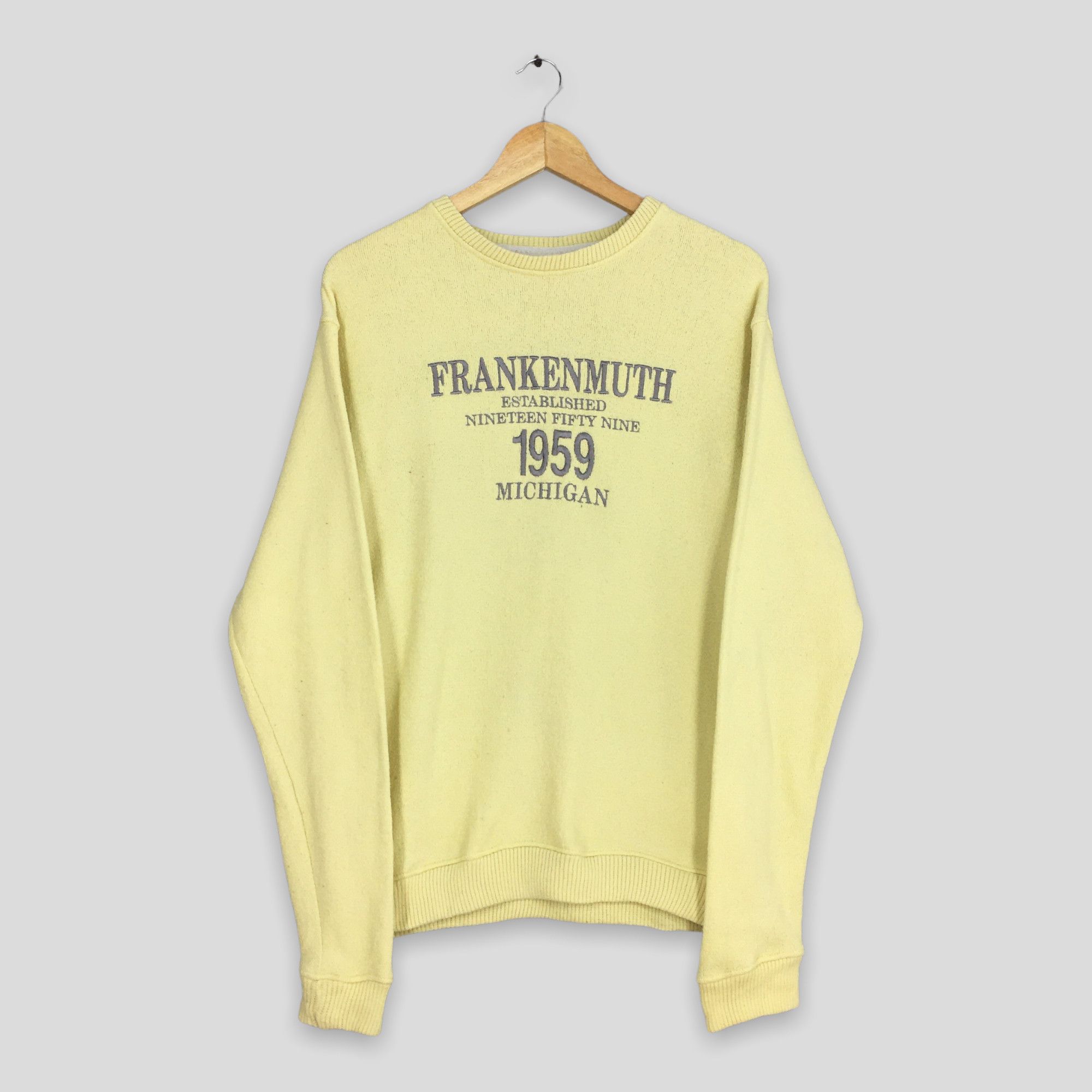 NCAA × Vintage Vintage Frankenmuth Michigan 1959 Yellow Jumper Small Size US S / EU 44-46 / 1 - 1 Thumbnail