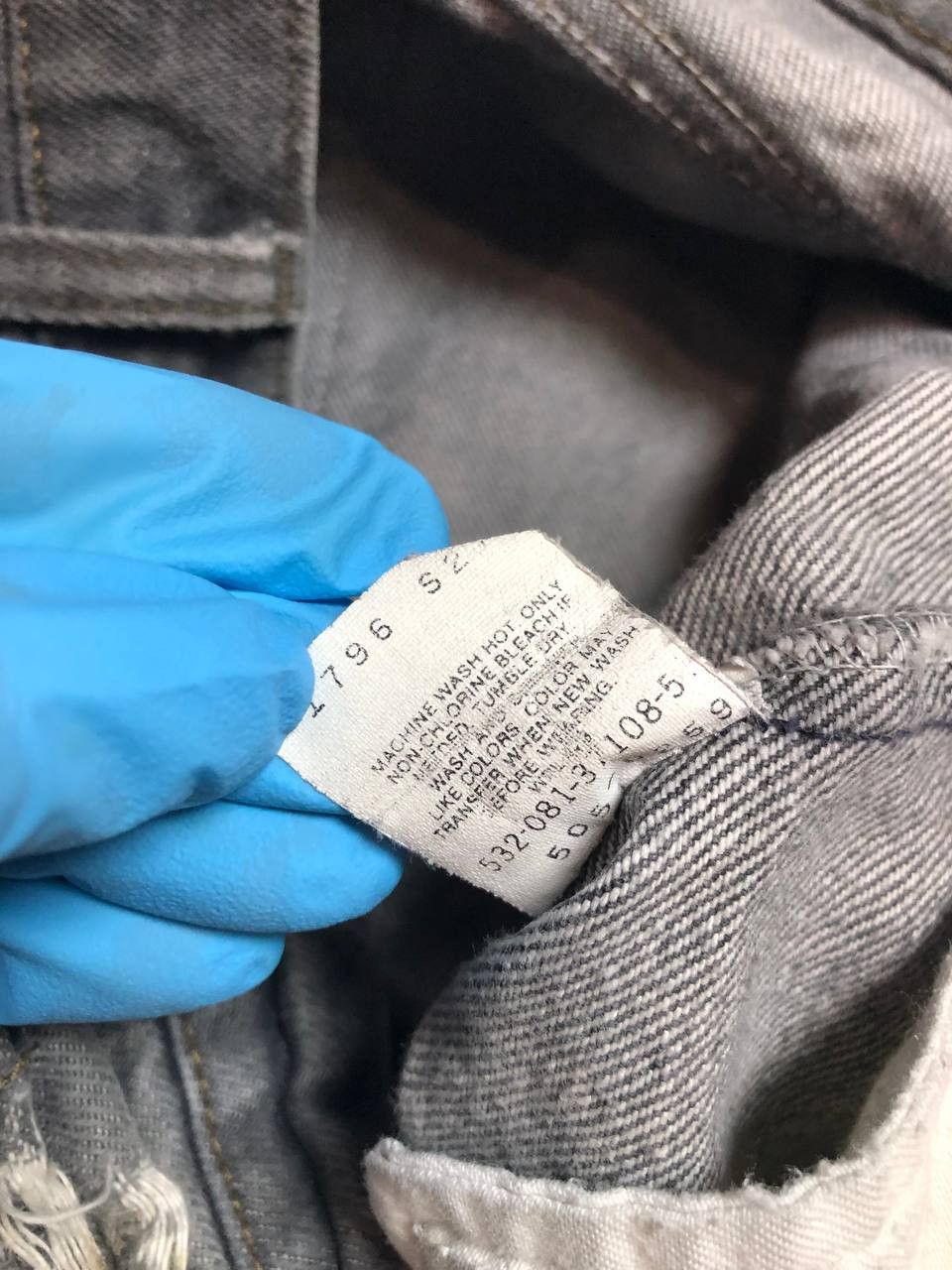 Levi's VINTAGE gray Levi's 505 100% cotton jeans STREETWEAR Size US 36 / EU 52 - 3 Thumbnail