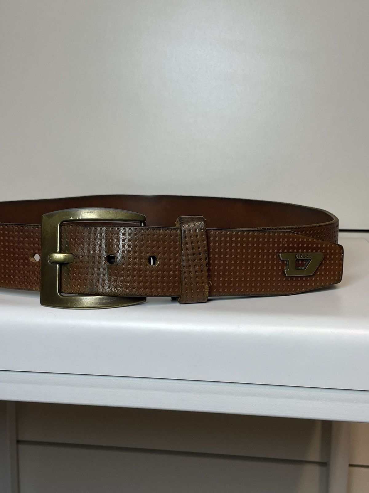 Diesel Vintage Diesel D Logo Leather Buckle Belt Hedi Slimane ysl Size ONE SIZE - 2 Thumbnail