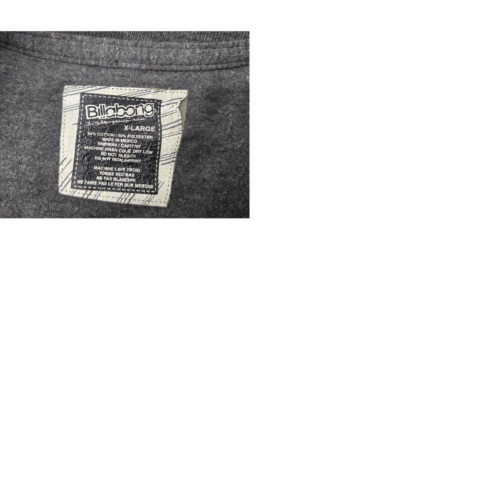 Billabong Billabong Men's XL T Shirt Graphic Logo Double Sided Gray Heather Shirt Mens XL Gray Heather Logo Double Sided Billabong T-Shirt Size US XL / EU 56 / 4 - 9 Thumbnail