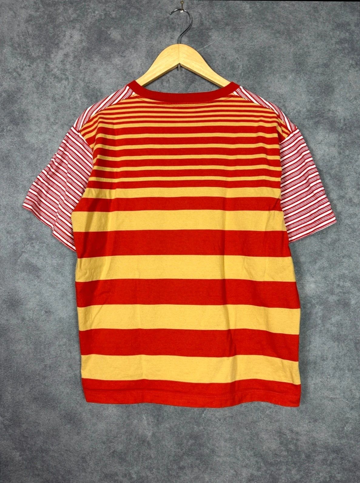 Vintage Marni x H&M T-Shirt Striped Red Yellow White Size US M / EU 48-50 / 2 - 2 Thumbnail