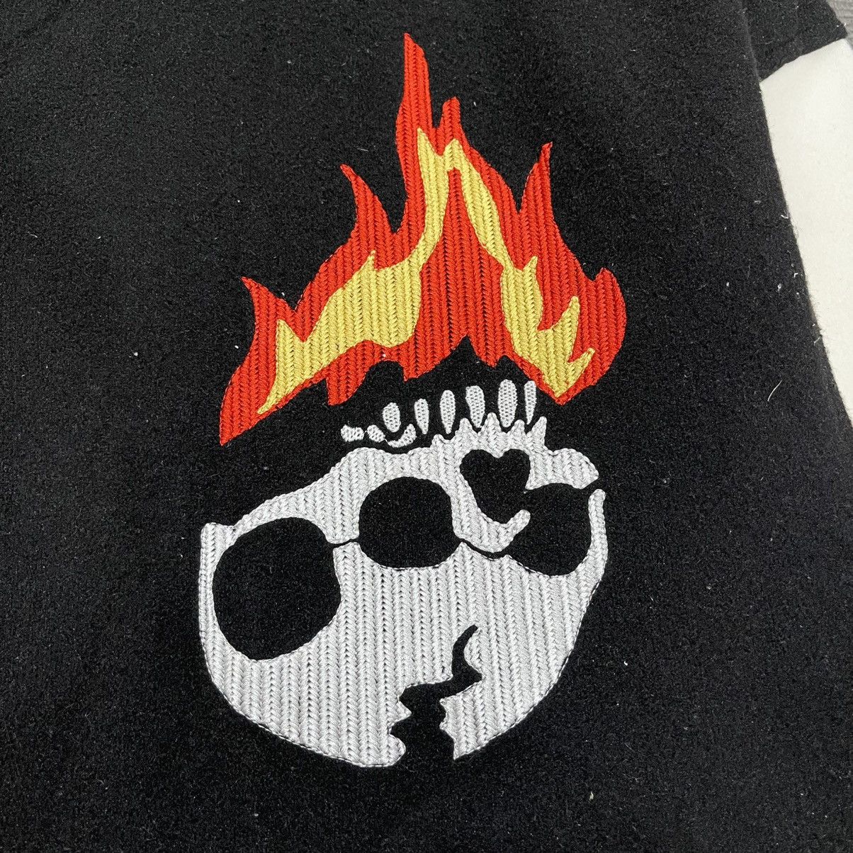 Japanese Brand Black Air Wool Snap Button Varsity Bomber Jacket Size US L / EU 52-54 / 3 - 16 Thumbnail