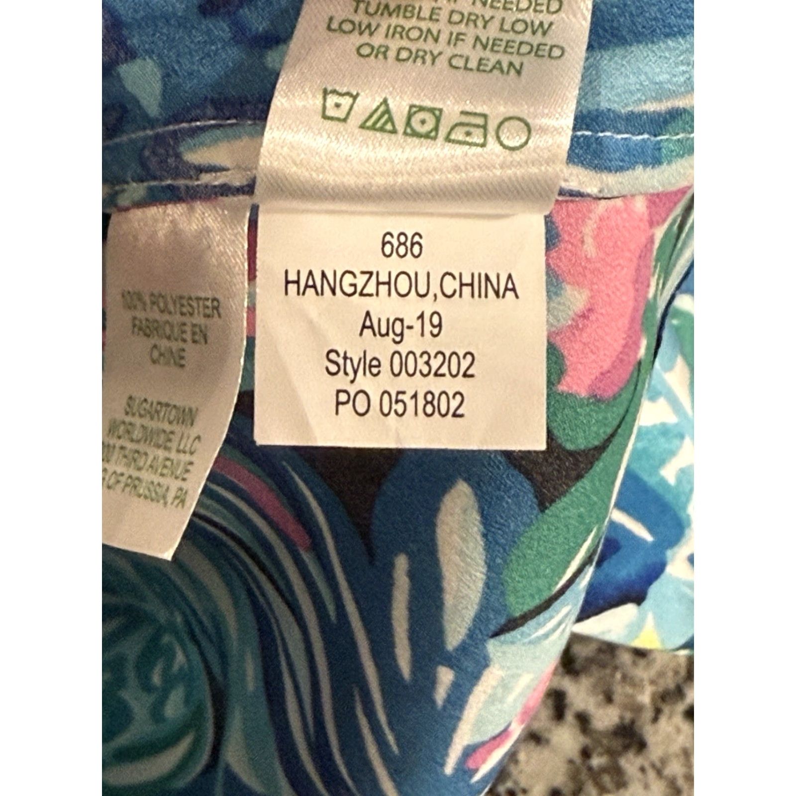 Lilly Pulitzer Lilly Pulitzer Margaery Cami Maldives Green Hype It Up Tank Women S Multicolor V-Neck Sleeveless SS Size S / US 4 / IT 40 - 7 Thumbnail