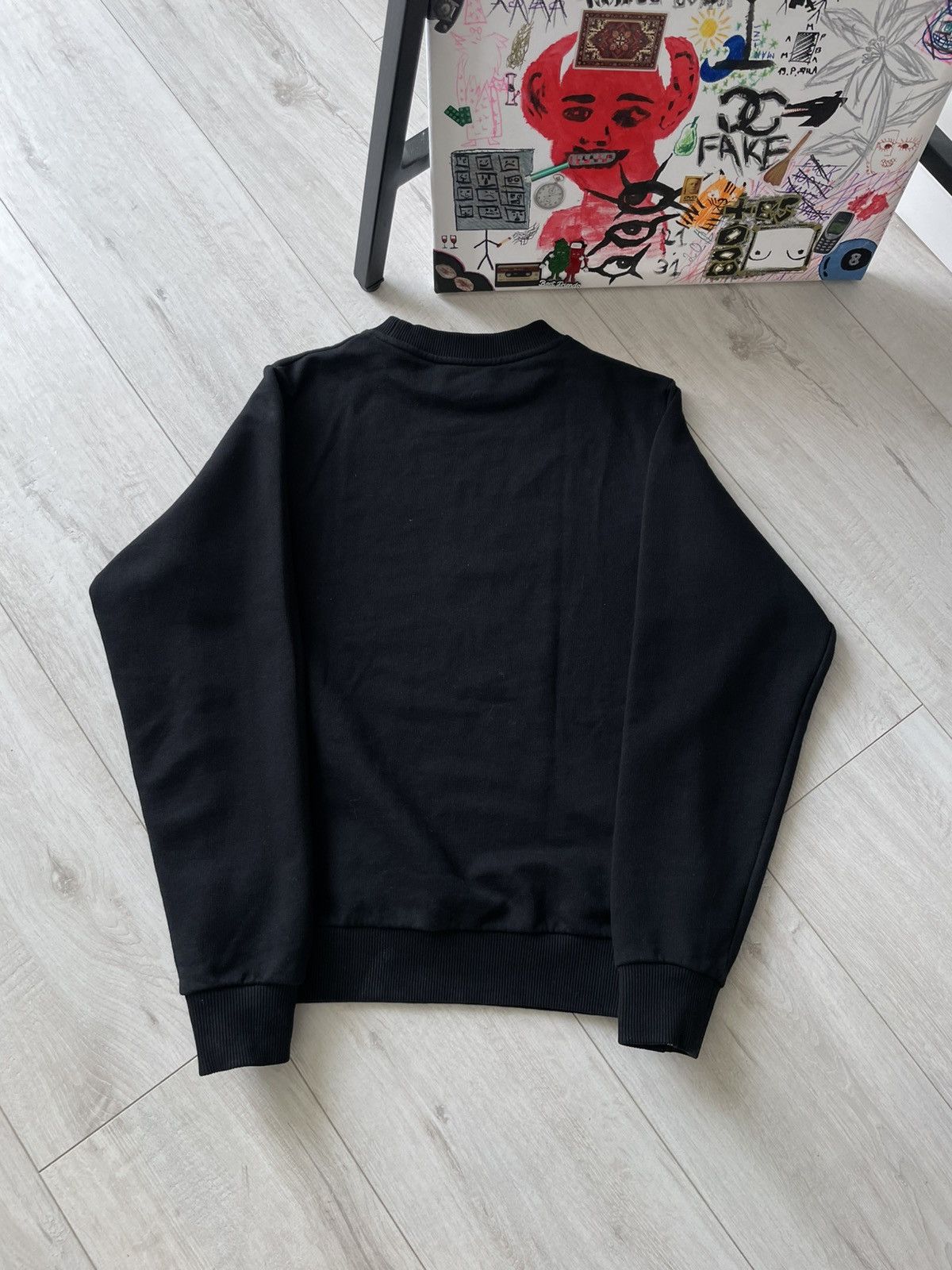 agnes b. agnes b. Paris Liberte Black Sweatshirt Japanese Design RARE Size S / US 4 / IT 40 - 5 Thumbnail