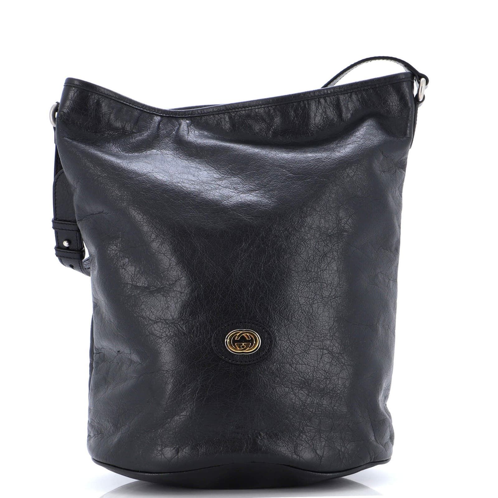 image of Gucci Morpheus Hobo Leather Large in Black, Women's