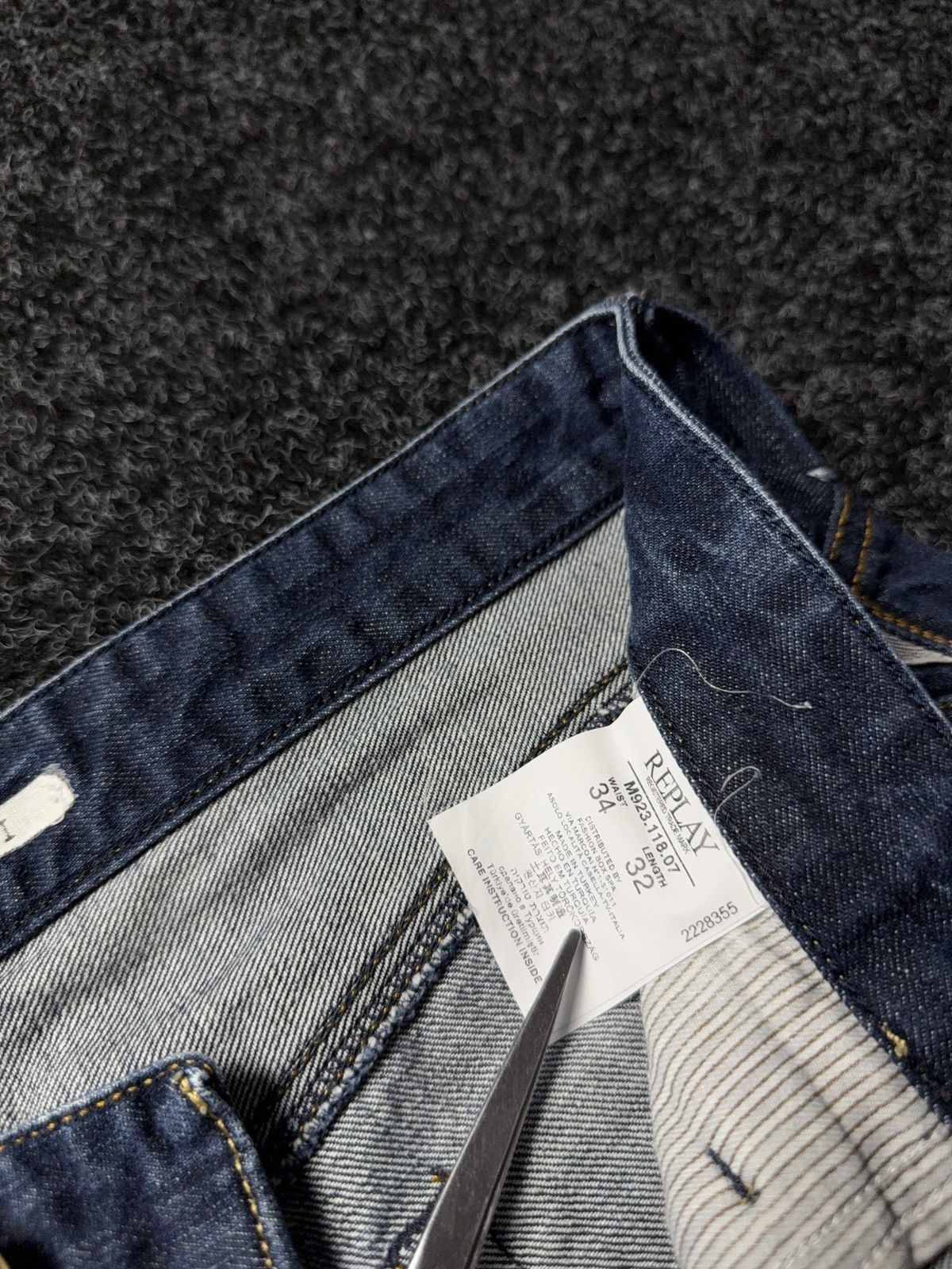 Replay Luxury 00s Y2K Replay Jimi Jeans M983 Straight Bootcut Denim Size US 34 / EU 50 - 8 Thumbnail
