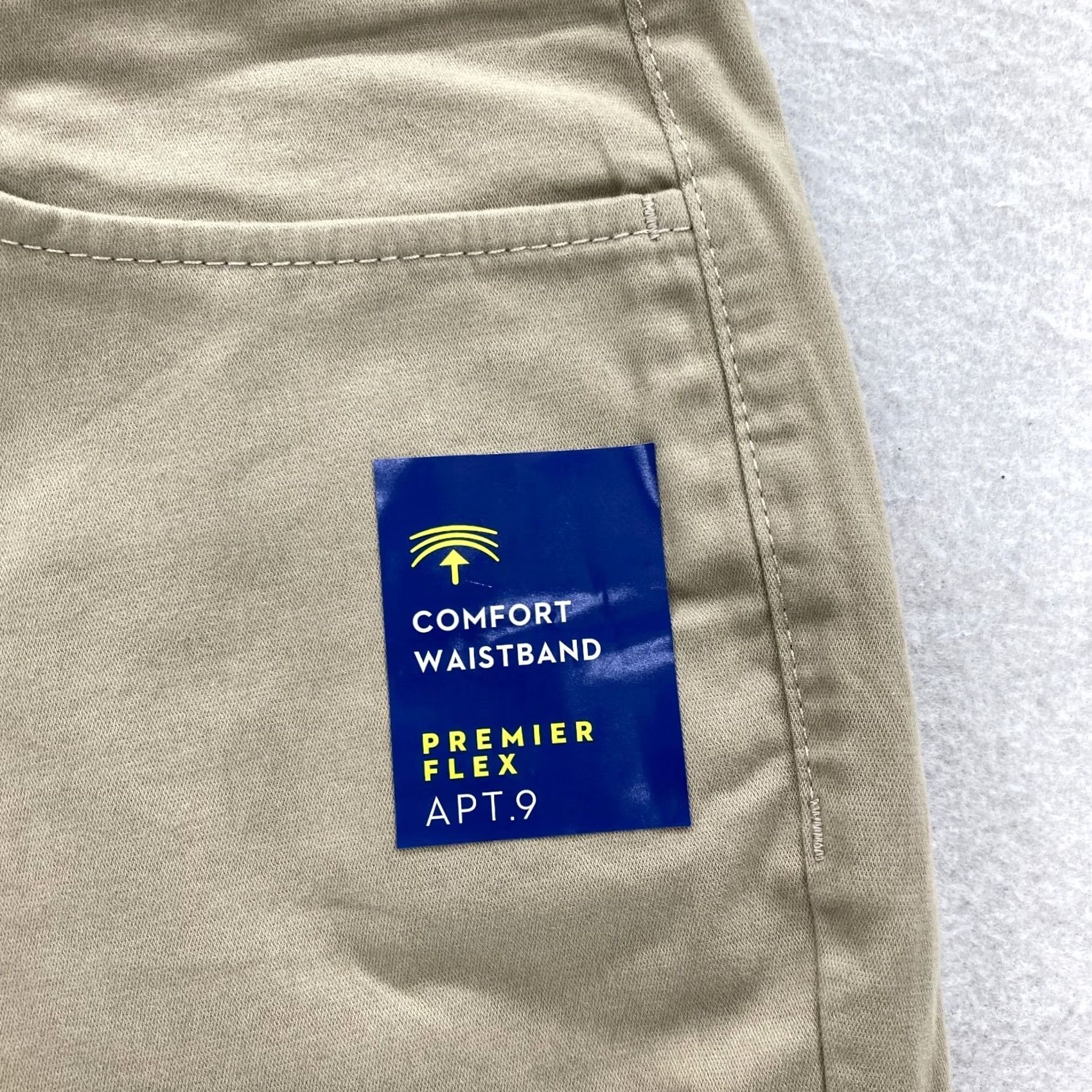 Apt. 9 Apt. 9 Premier Flex Chino Pants Mens 33x30 Straight Beige 5-Pocket Preppy Size US 33 - 4 Thumbnail