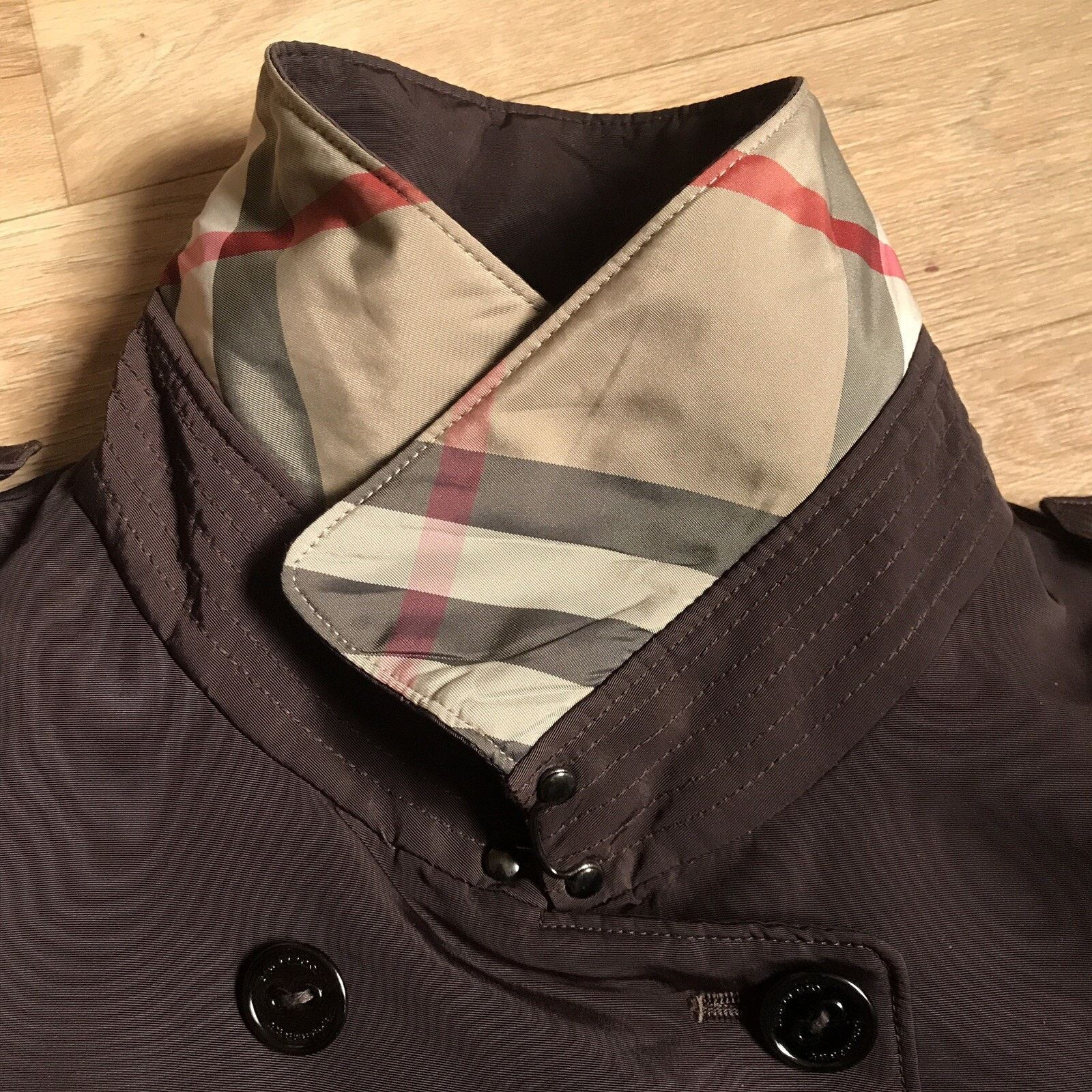 Burberry Burberry LONDON womens jacket Trench coat Nova Check brown Size L / US 10 / IT 46 - 8 Thumbnail